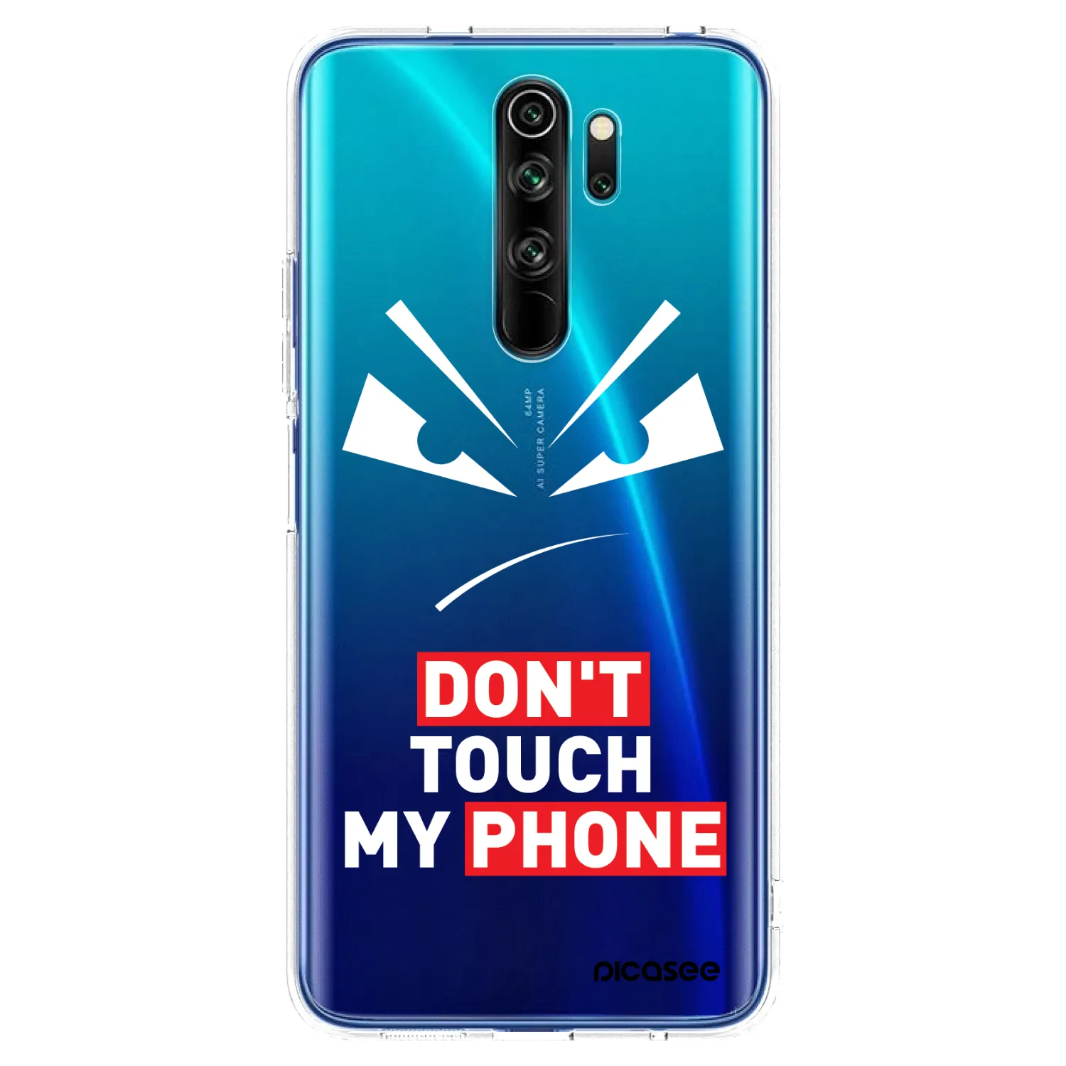 Picasee silikónový prehľadný obal pre Xiaomi Redmi Note 8 Pro - Evil Eye - Transparent