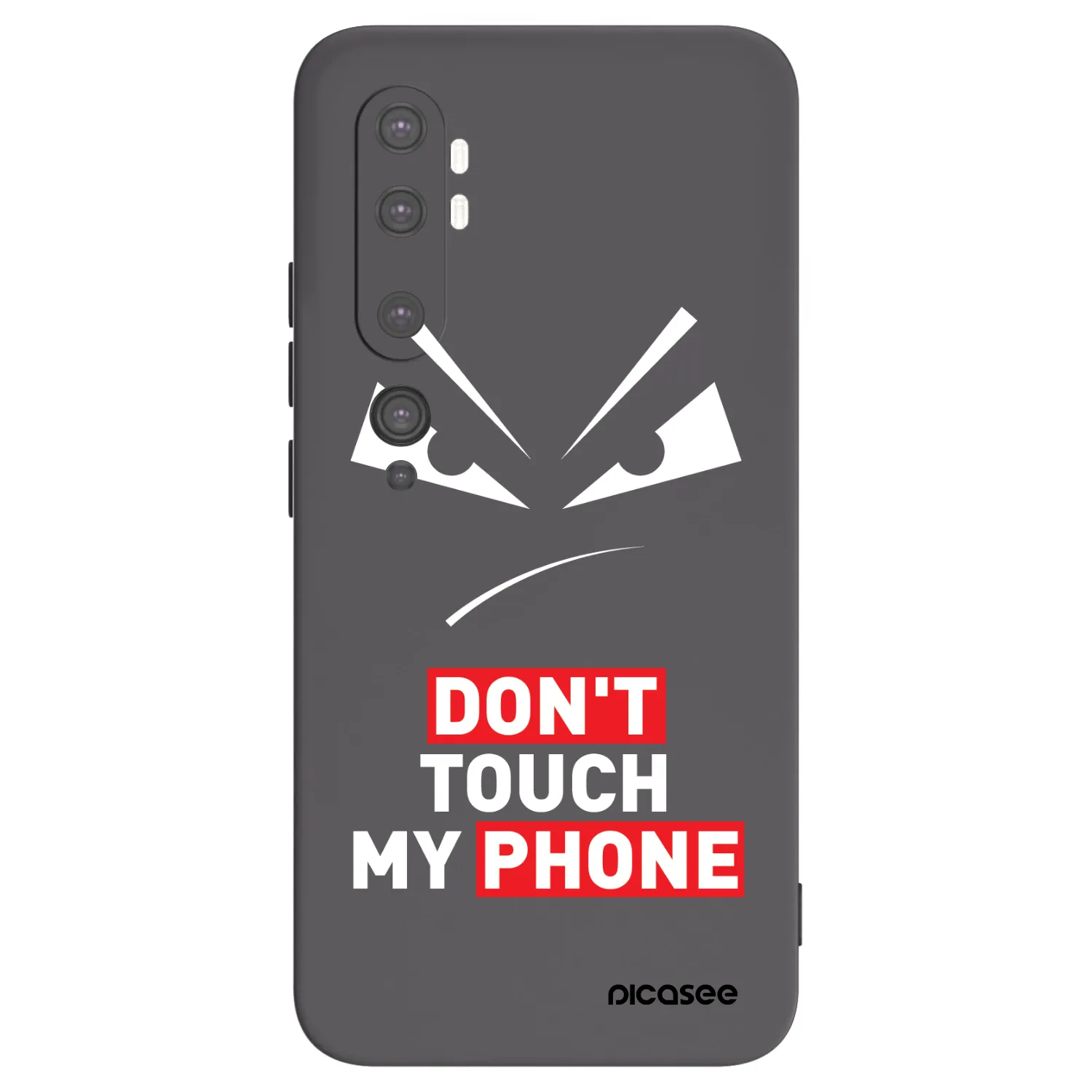 Picasee silikónový čierny obal pre Xiaomi Mi Note 10 (Pro) - Evil Eye - Transparent