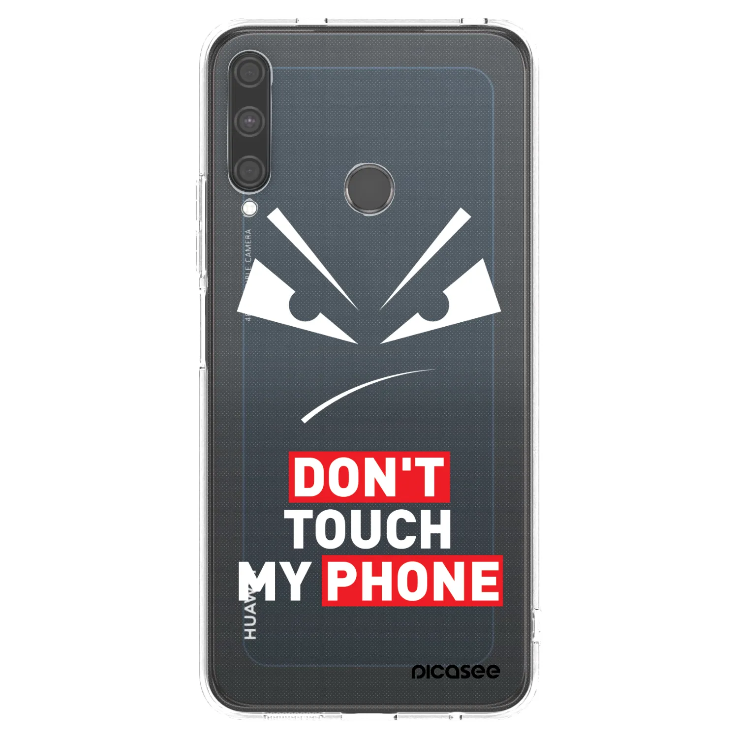 Silikónový prehľadný obal pre Huawei P40 Lite E - Evil Eye - Transparent