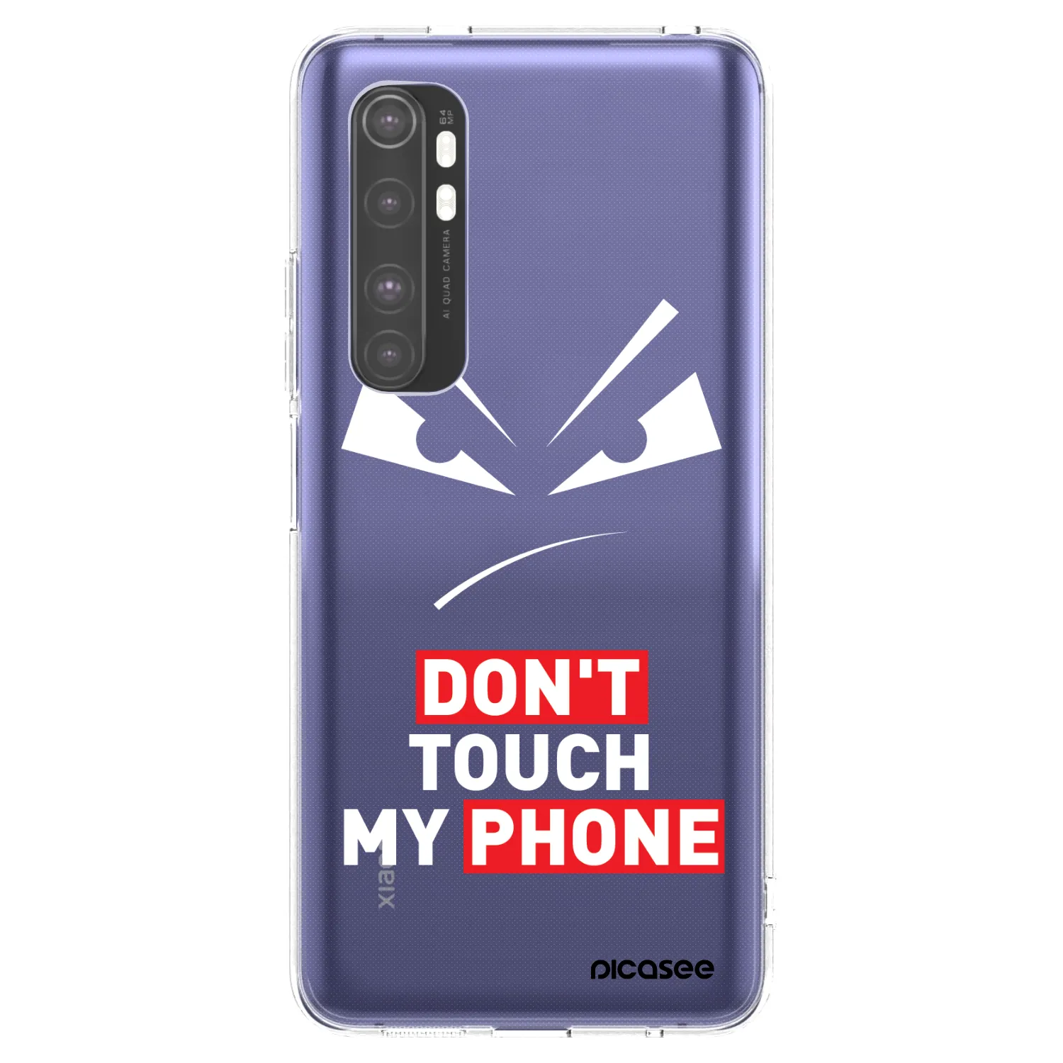 Picasee silikónový prehľadný obal pre Xiaomi Mi Note 10 Lite - Evil Eye - Transparent