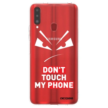 Picasee silikónový prehľadný obal pre Samsung Galaxy A20s - Evil Eye - Transparent