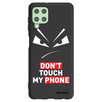 Picasee silikónový čierny obal pre Samsung Galaxy A22 A225F 4G - Evil Eye - Transparent