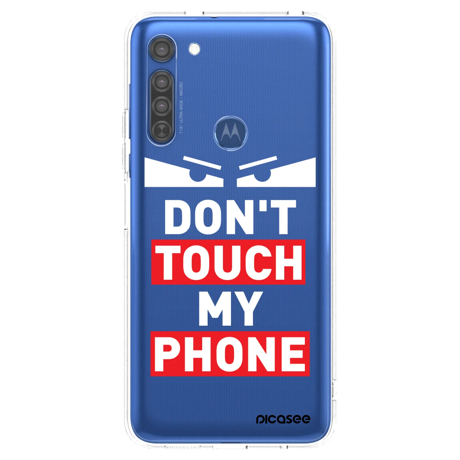 Picasee silikónový prehľadný obal pre Motorola Moto G8 - Shadow Eye - Transparent