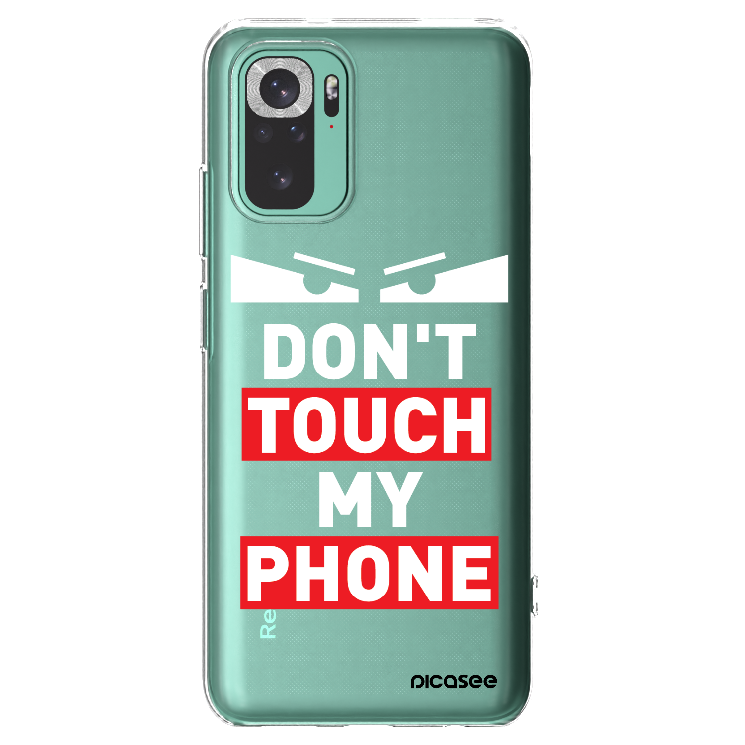 Picasee silikónový prehľadný obal pre Xiaomi Redmi Note 10 Pro - Shadow Eye - Transparent