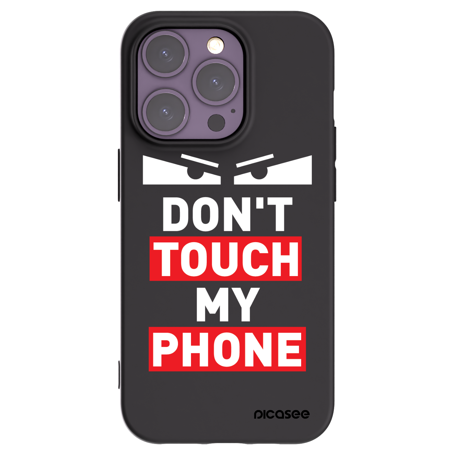 Picasee silikónový čierny obal pre Apple iPhone 14 Pro - Shadow Eye - Transparent