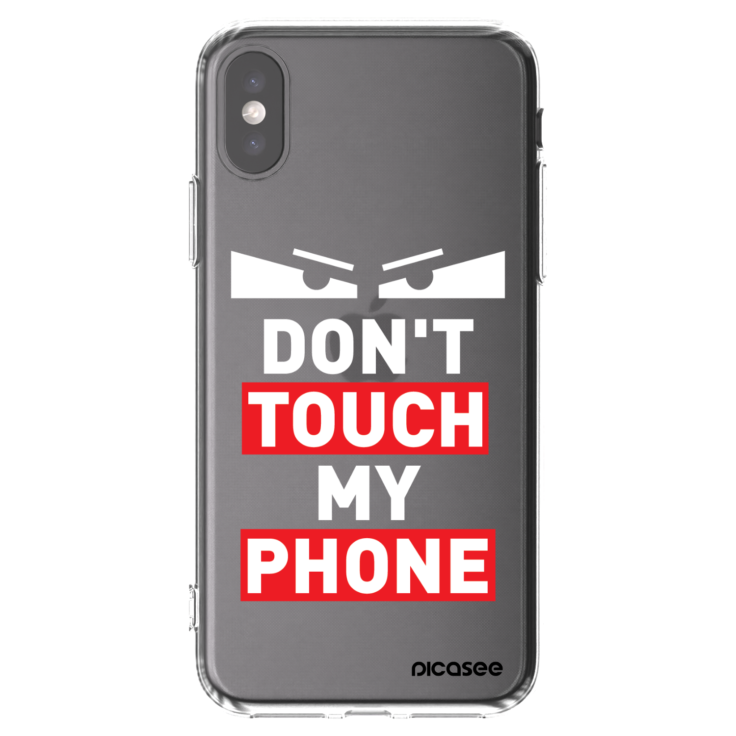 Picasee silikónový prehľadný obal pre Apple iPhone X/XS - Shadow Eye - Transparent