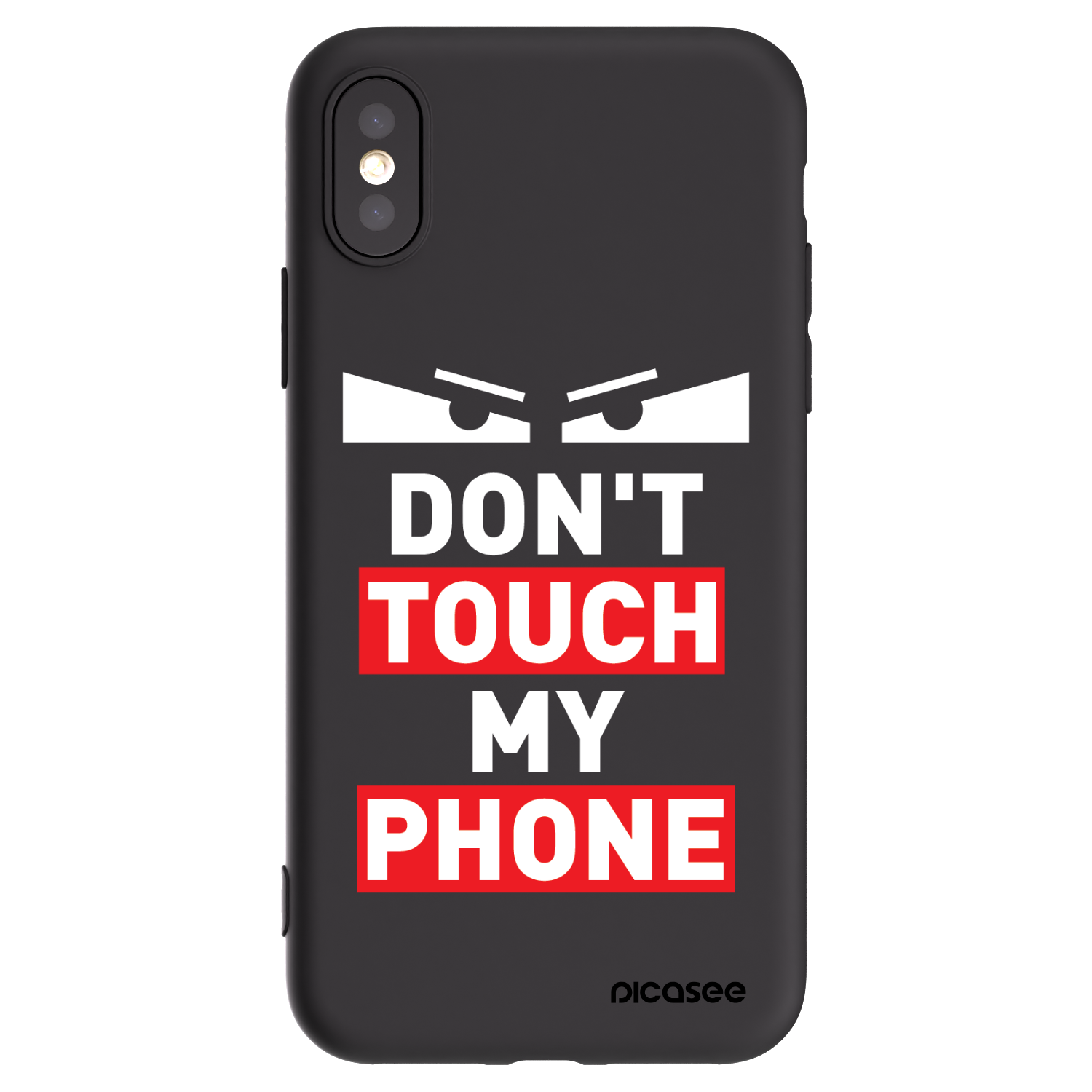 Picasee silikónový čierny obal pre Apple iPhone X/XS - Shadow Eye - Transparent