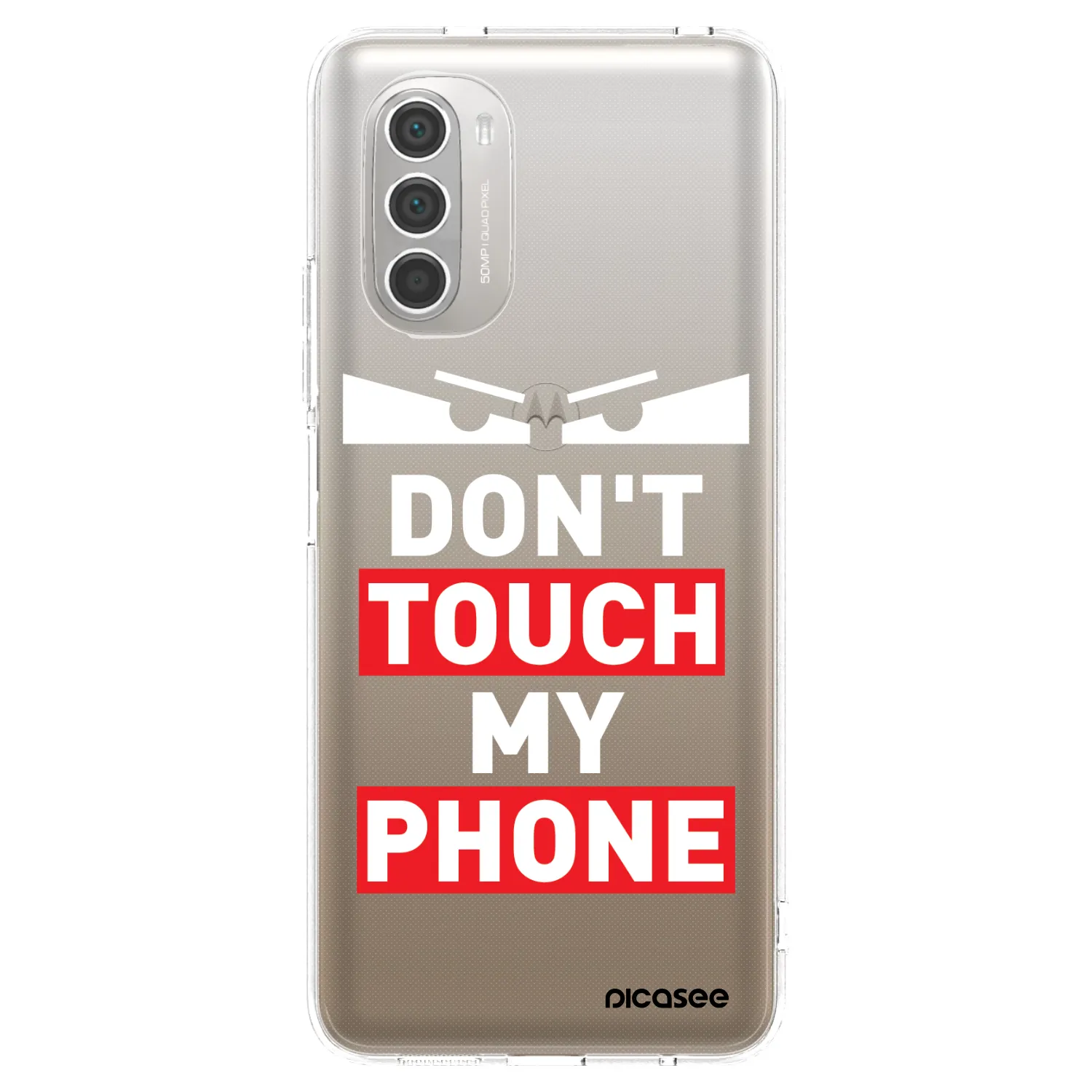 Picasee silikónový prehľadný obal pre Motorola Moto G51 - Shadow Eye - Transparent