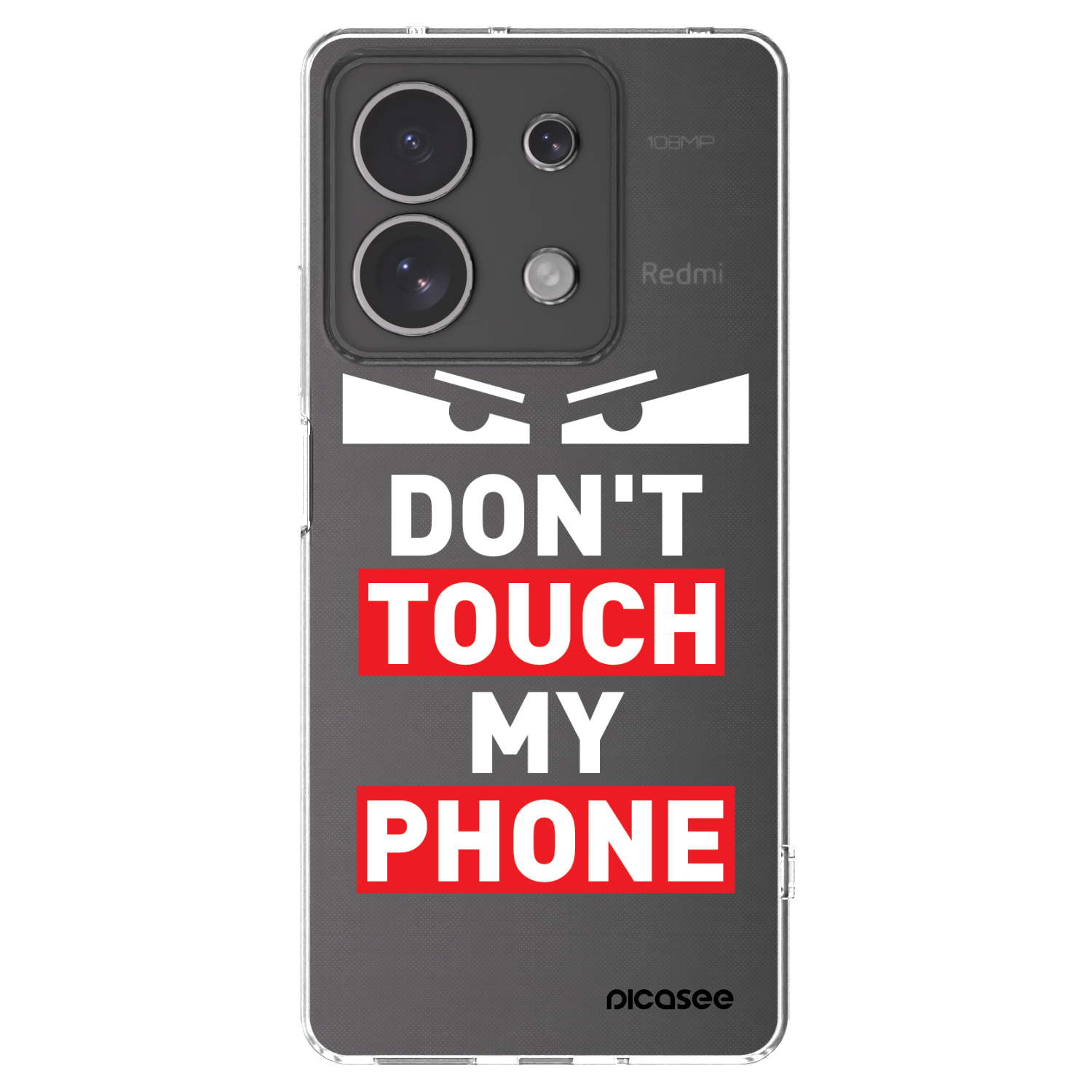 Picasee silikónový prehľadný obal pre Xiaomi Redmi Note 13 4G - Shadow Eye - Transparent