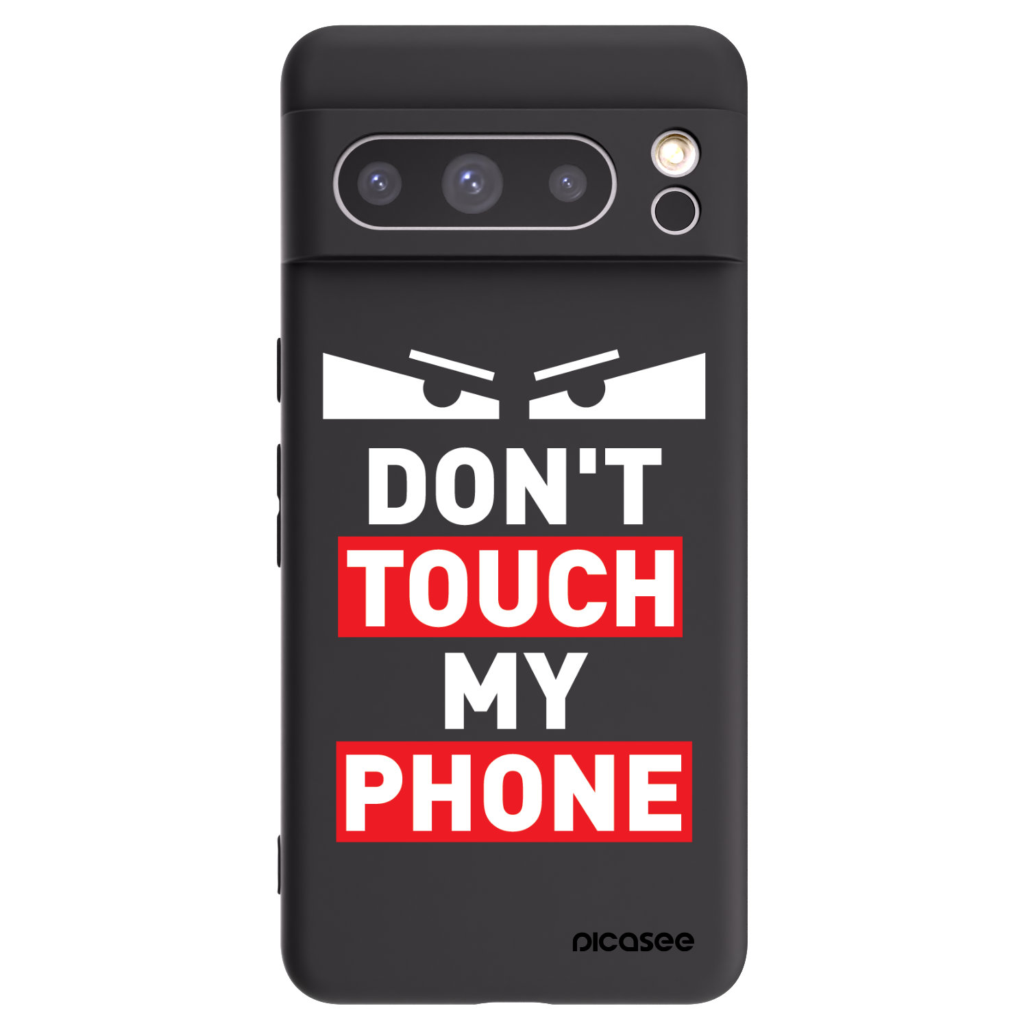 Picasee silikónový čierny obal pre Google Pixel 8 Pro - Shadow Eye - Transparent