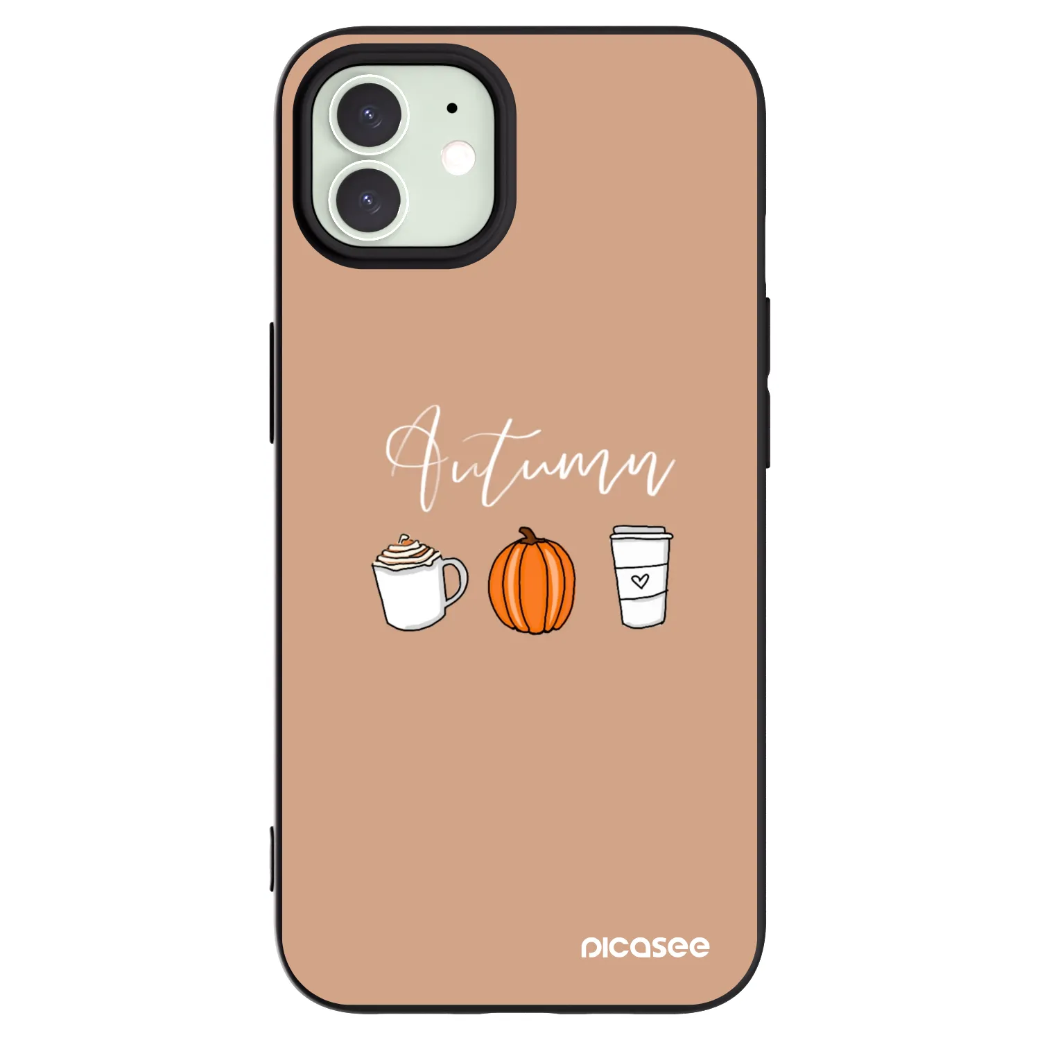Picasee silikónový čierny obal pre Apple iPhone 12 - Autumn