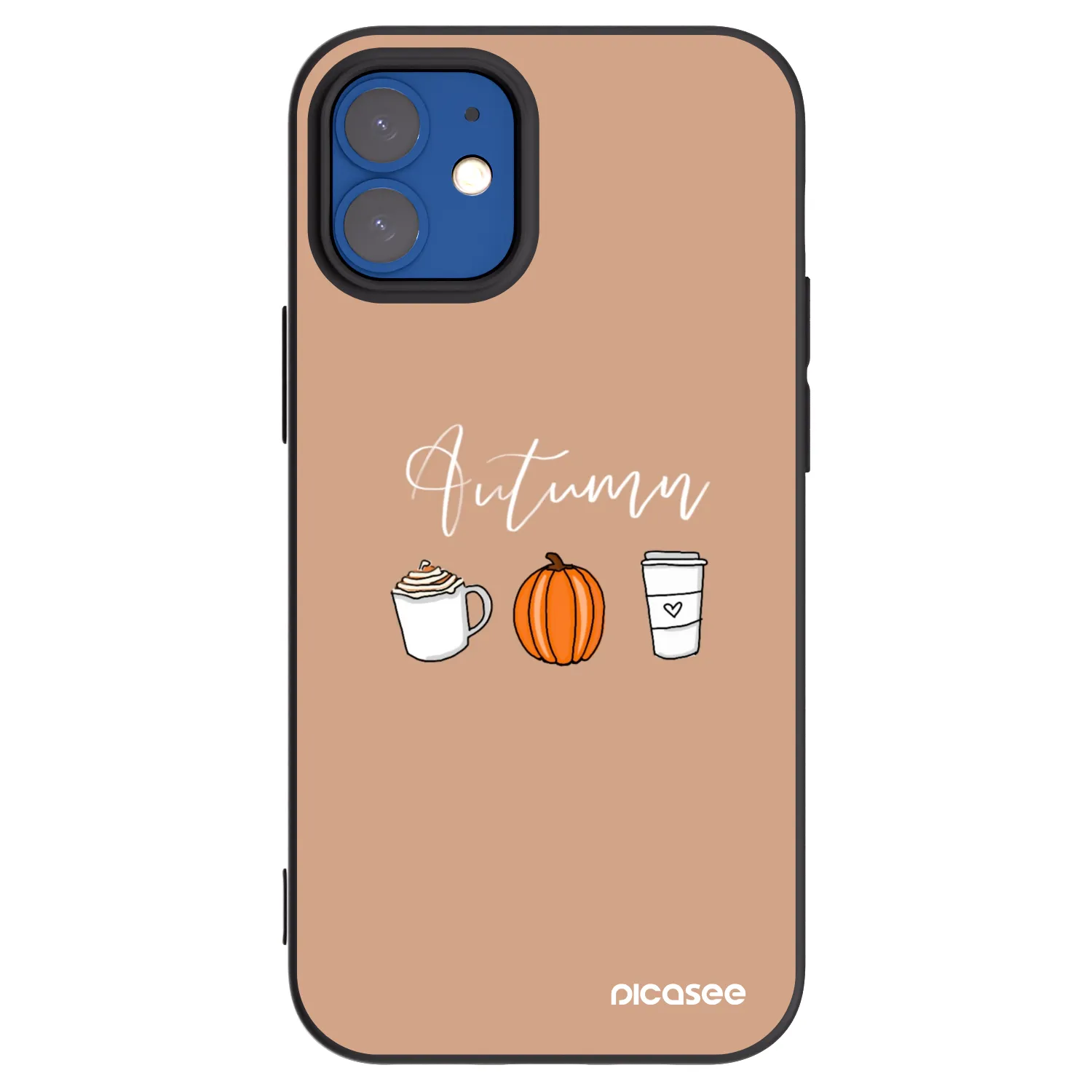 Picasee silikónový čierny obal pre Apple iPhone 12 mini - Autumn