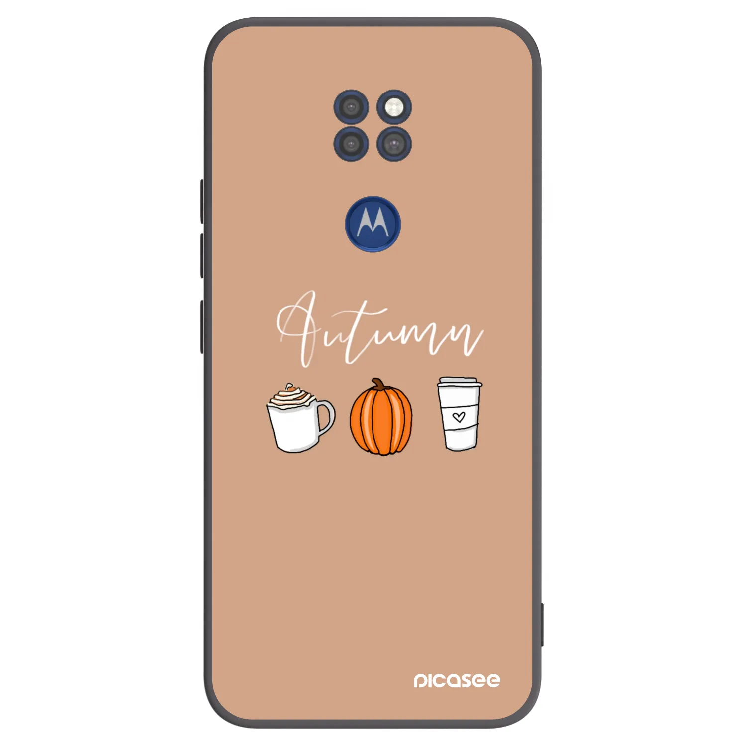 Picasee silikónový čierny obal pre Motorola Moto G9 Play - Autumn