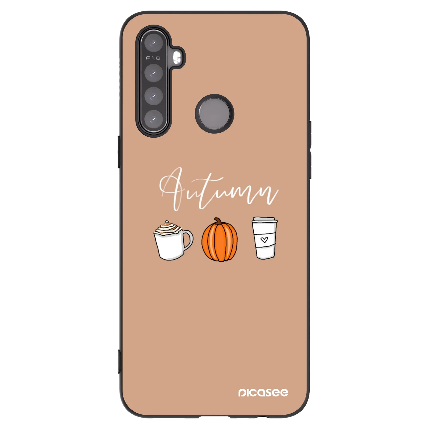 Picasee silikónový čierny obal pre Realme 6i - Autumn