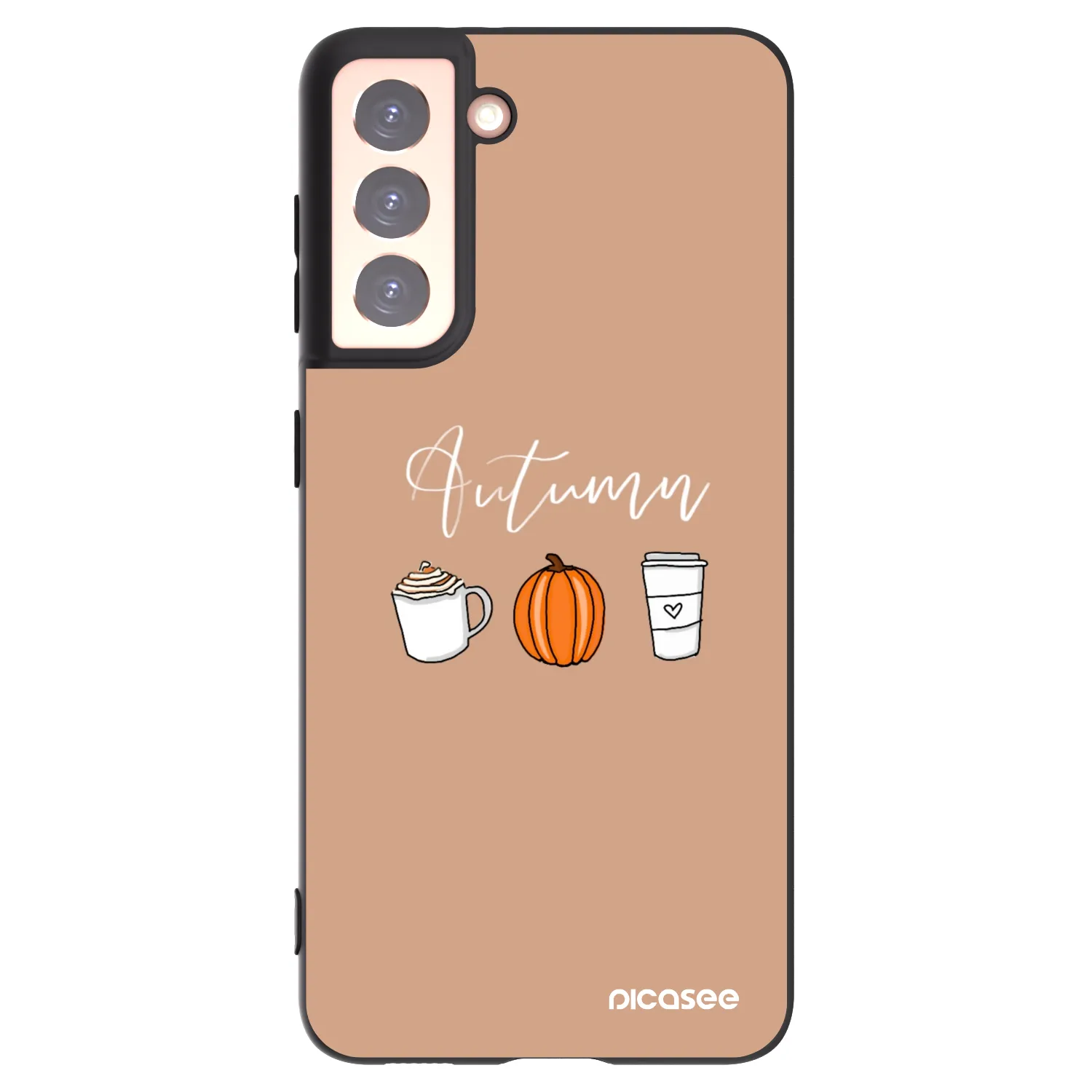 Picasee silikónový čierny obal pre Samsung Galaxy S21 5G G991B - Autumn