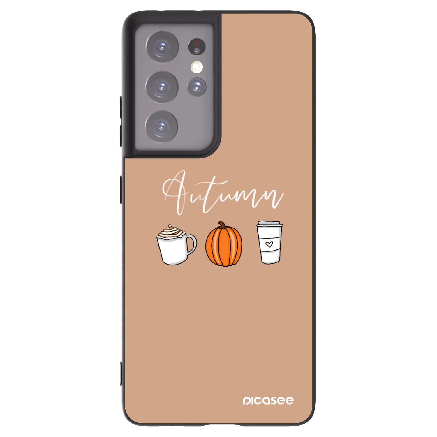 Picasee silikónový čierny obal pre Samsung Galaxy S21 Ultra 5G G998B - Autumn
