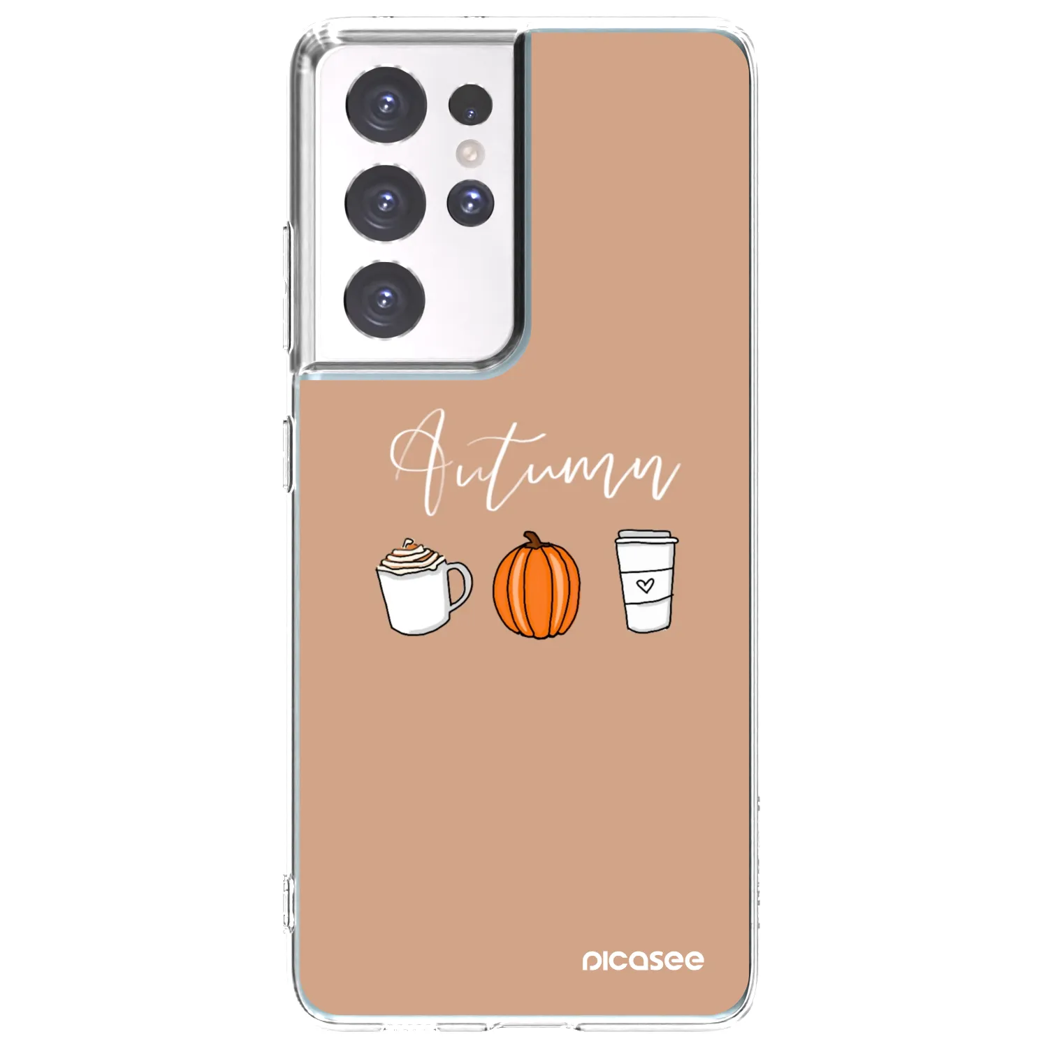 Picasee silikónový prehľadný obal pre Samsung Galaxy S21 Ultra 5G G998B - Autumn