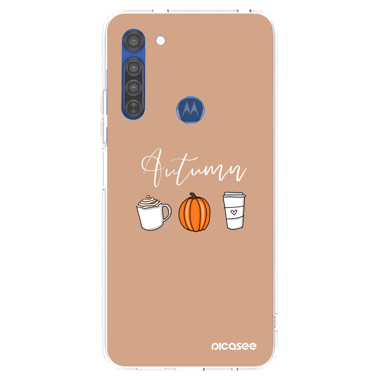 Picasee silikónový prehľadný obal pre Motorola Moto G8 - Autumn