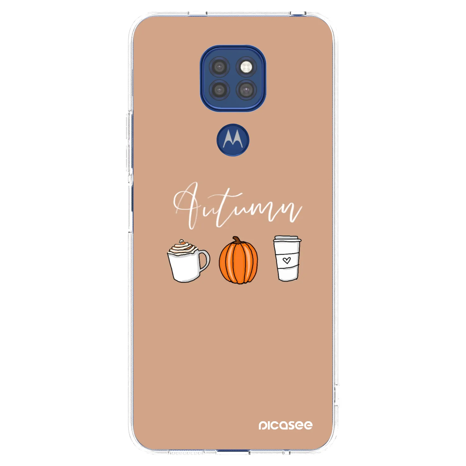 Picasee silikónový prehľadný obal pre Motorola Moto G9 Play - Autumn