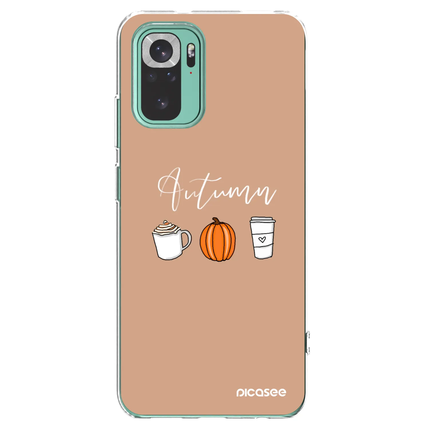 Picasee silikónový prehľadný obal pre Xiaomi Redmi Note 10 Pro - Autumn