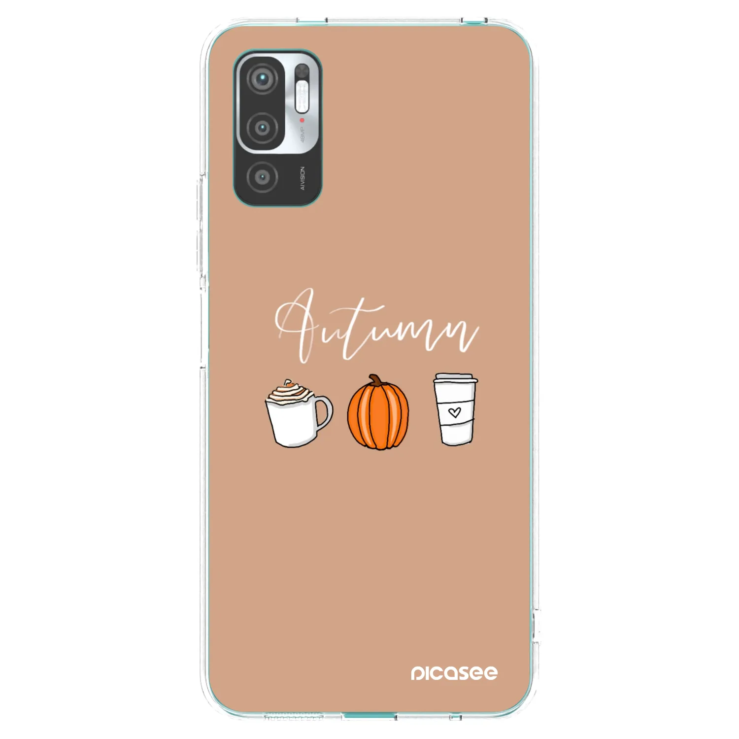 Picasee silikónový prehľadný obal pre Xiaomi Redmi Note 10 5G - Autumn