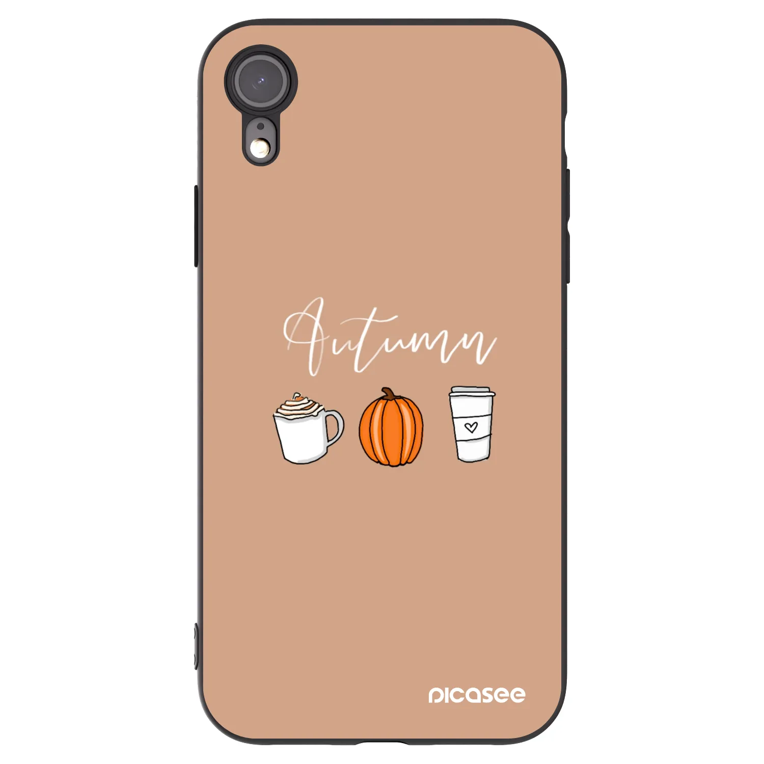 Picasee silikónový čierny obal pre Apple iPhone XR - Autumn