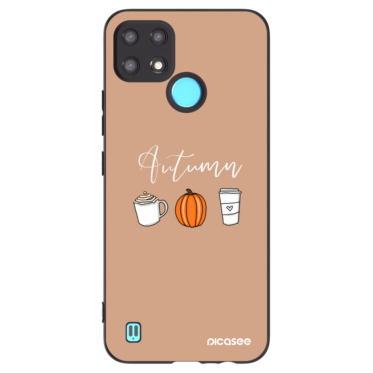 Picasee silikónový čierny obal pre Realme C21 - Autumn