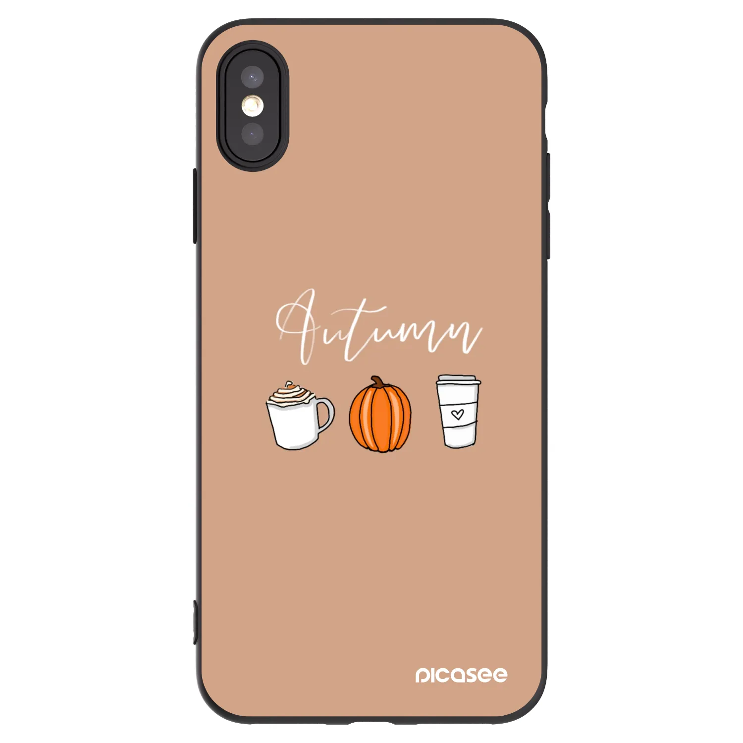 Picasee silikónový čierny obal pre Apple iPhone XS Max - Autumn