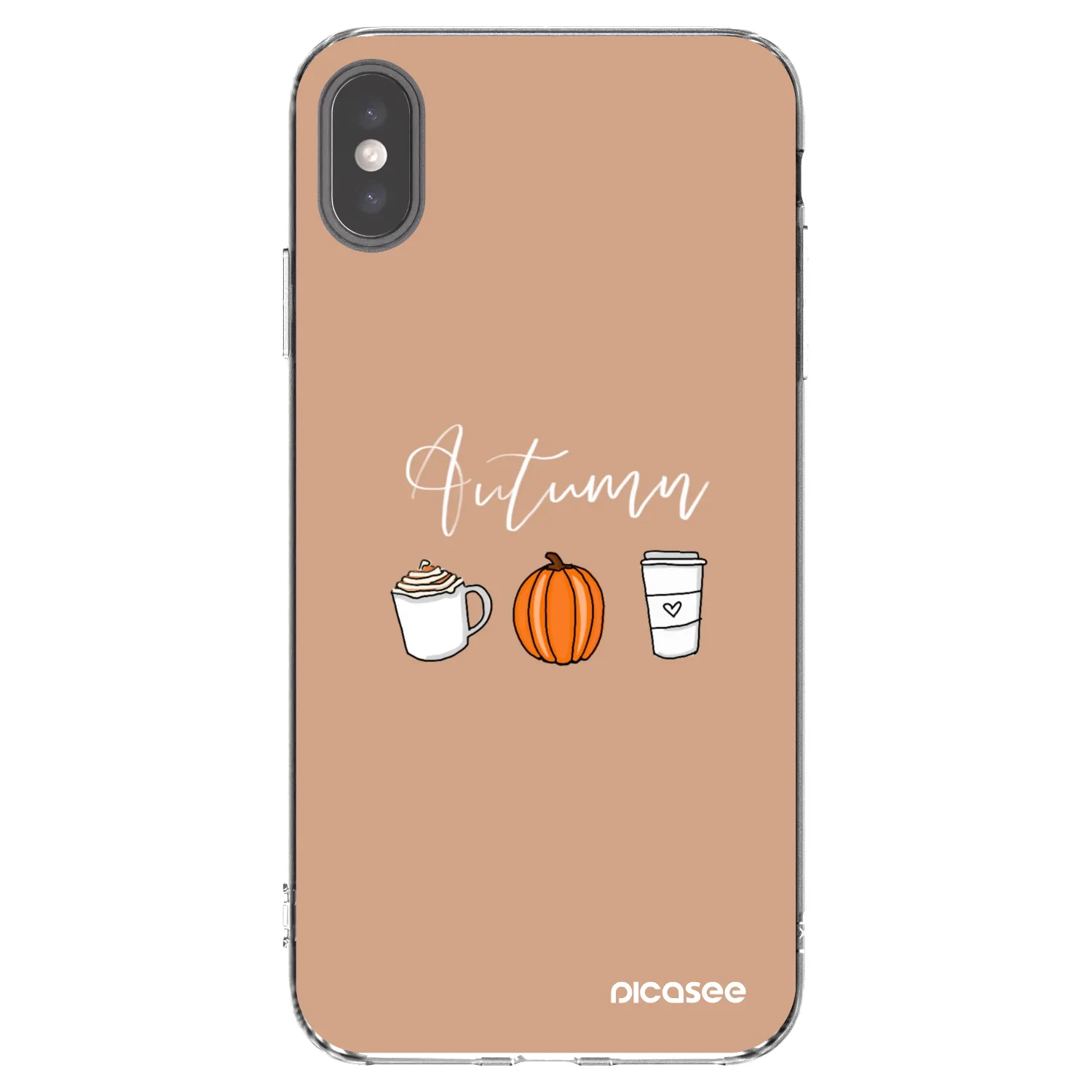 Picasee silikónový prehľadný obal pre Apple iPhone XS Max - Autumn