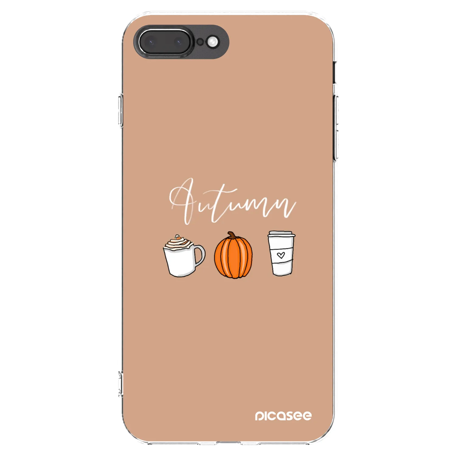 Picasee silikónový prehľadný obal pre Apple iPhone 7 Plus - Autumn