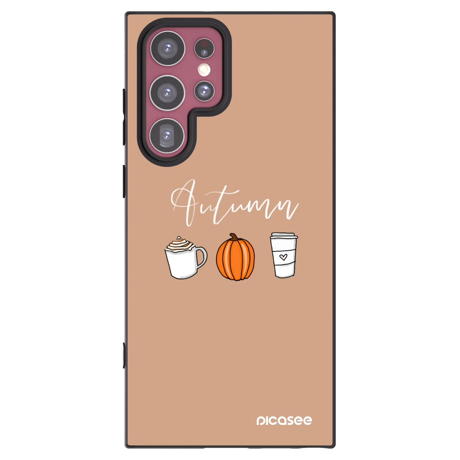 Picasee silikónový čierny obal pre Samsung Galaxy S22 Ultra 5G - Autumn