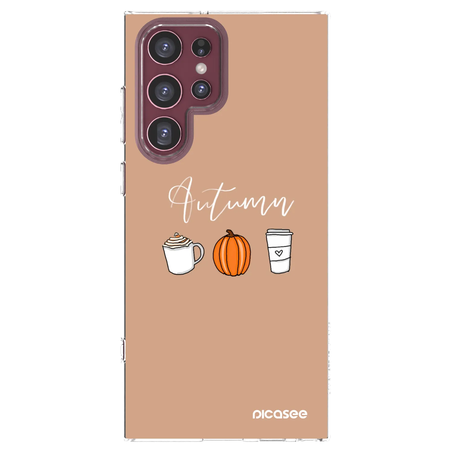Picasee silikónový prehľadný obal pre Samsung Galaxy S22 Ultra 5G - Autumn