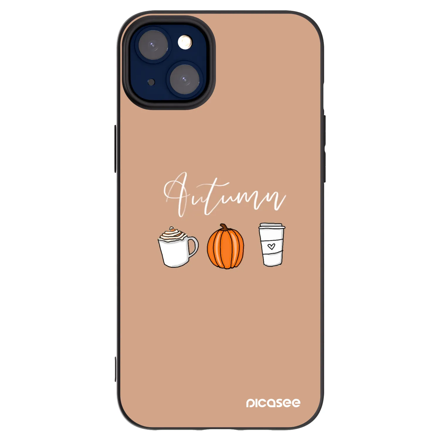 Picasee silikónový čierny obal pre Apple iPhone 14 Plus - Autumn