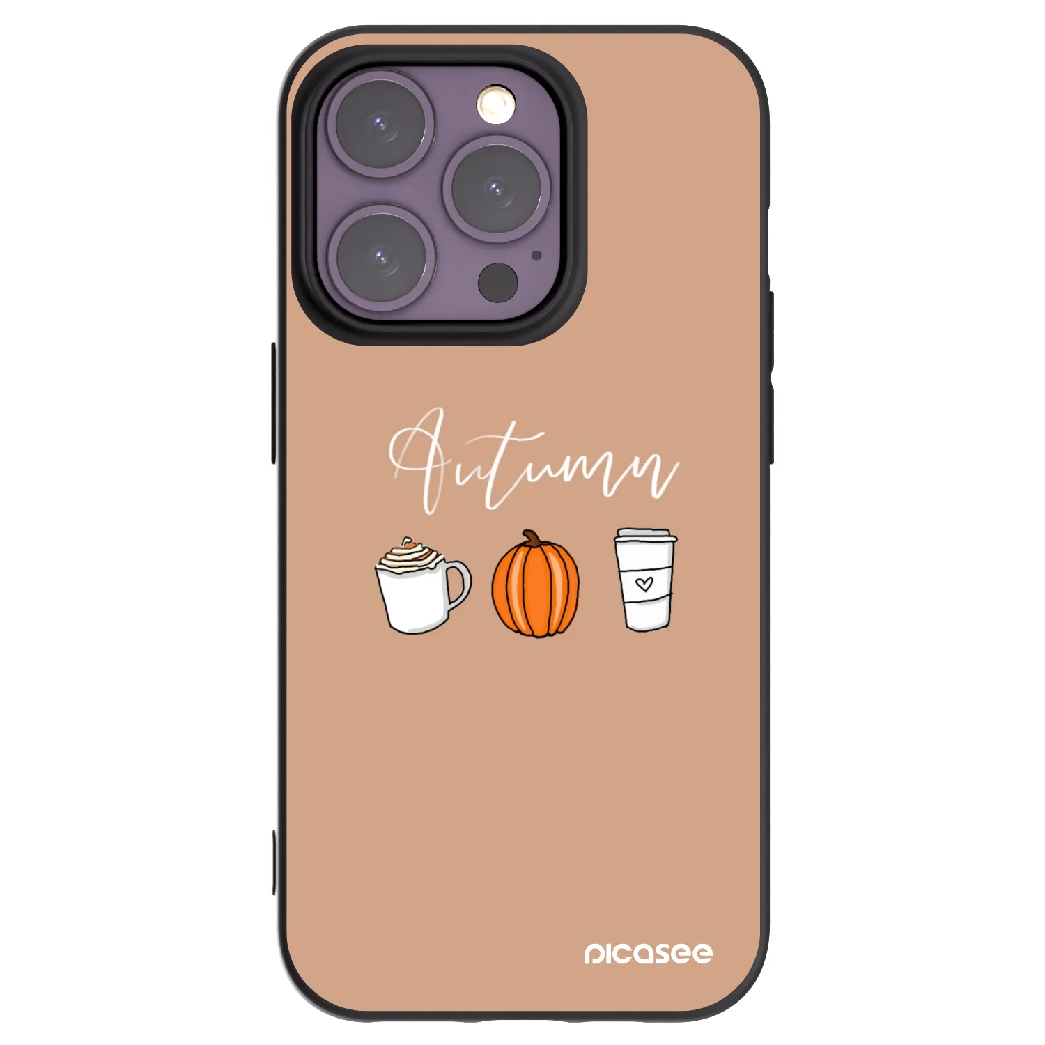Picasee silikónový čierny obal pre Apple iPhone 14 Pro - Autumn