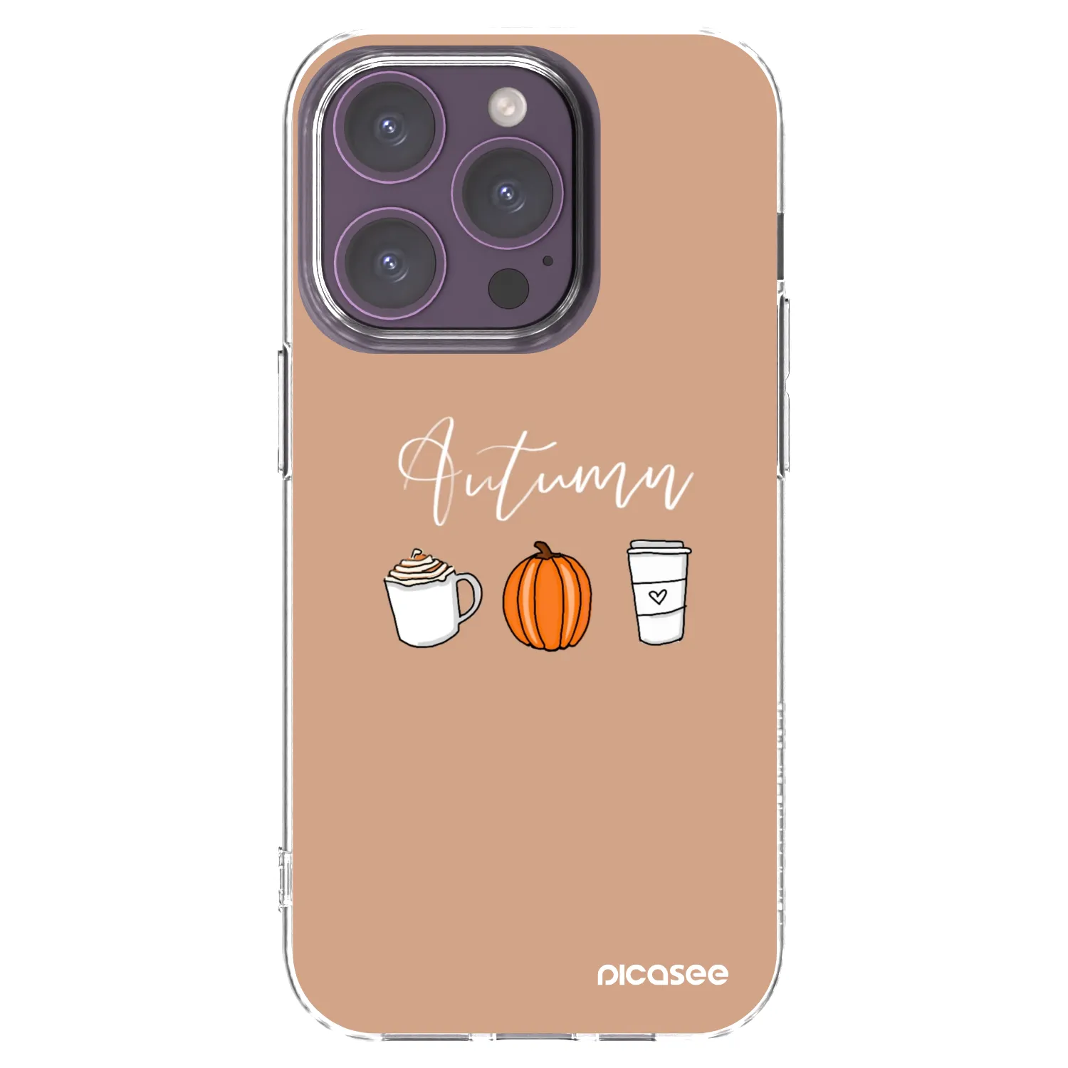 Picasee silikónový prehľadný obal pre Apple iPhone 14 Pro - Autumn