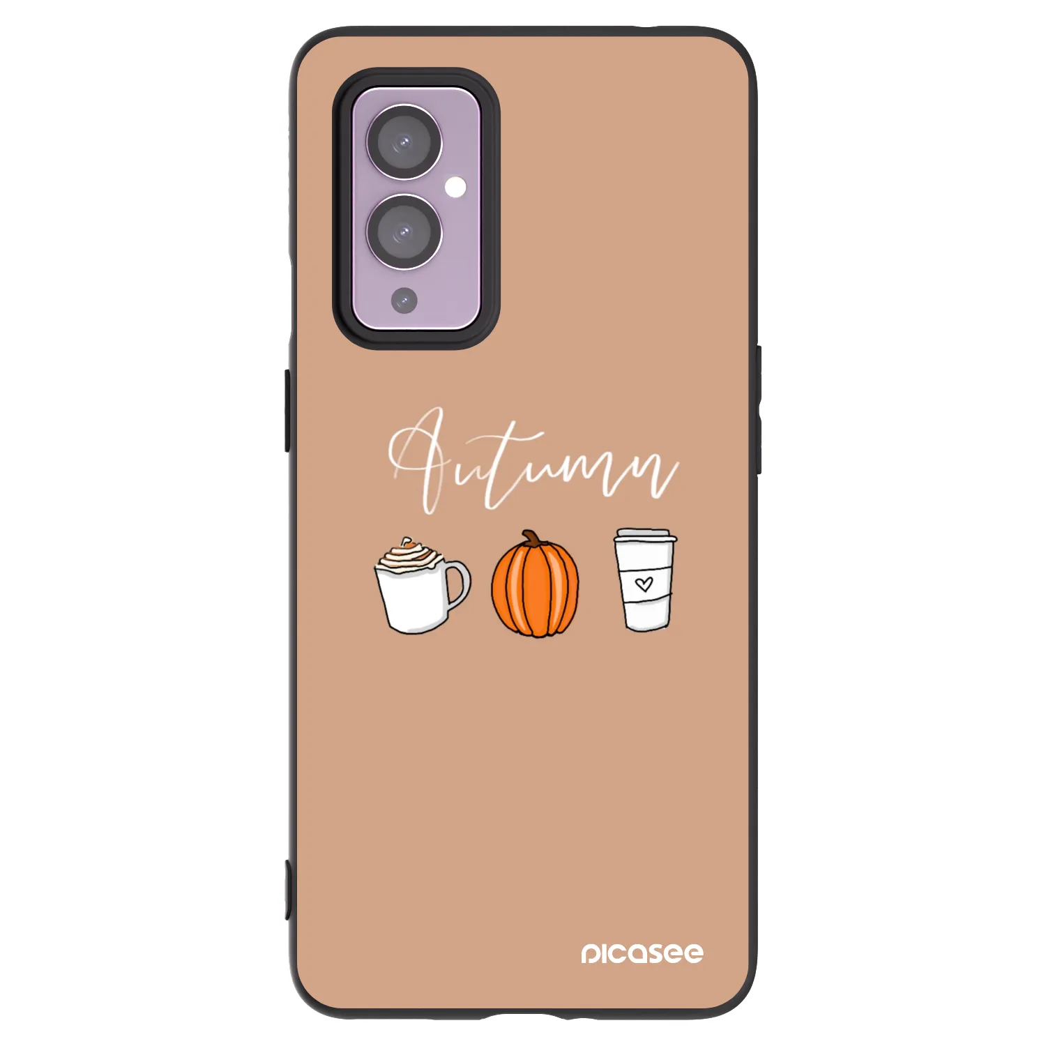 Picasee silikónový čierny obal pre OnePlus 9 - Autumn