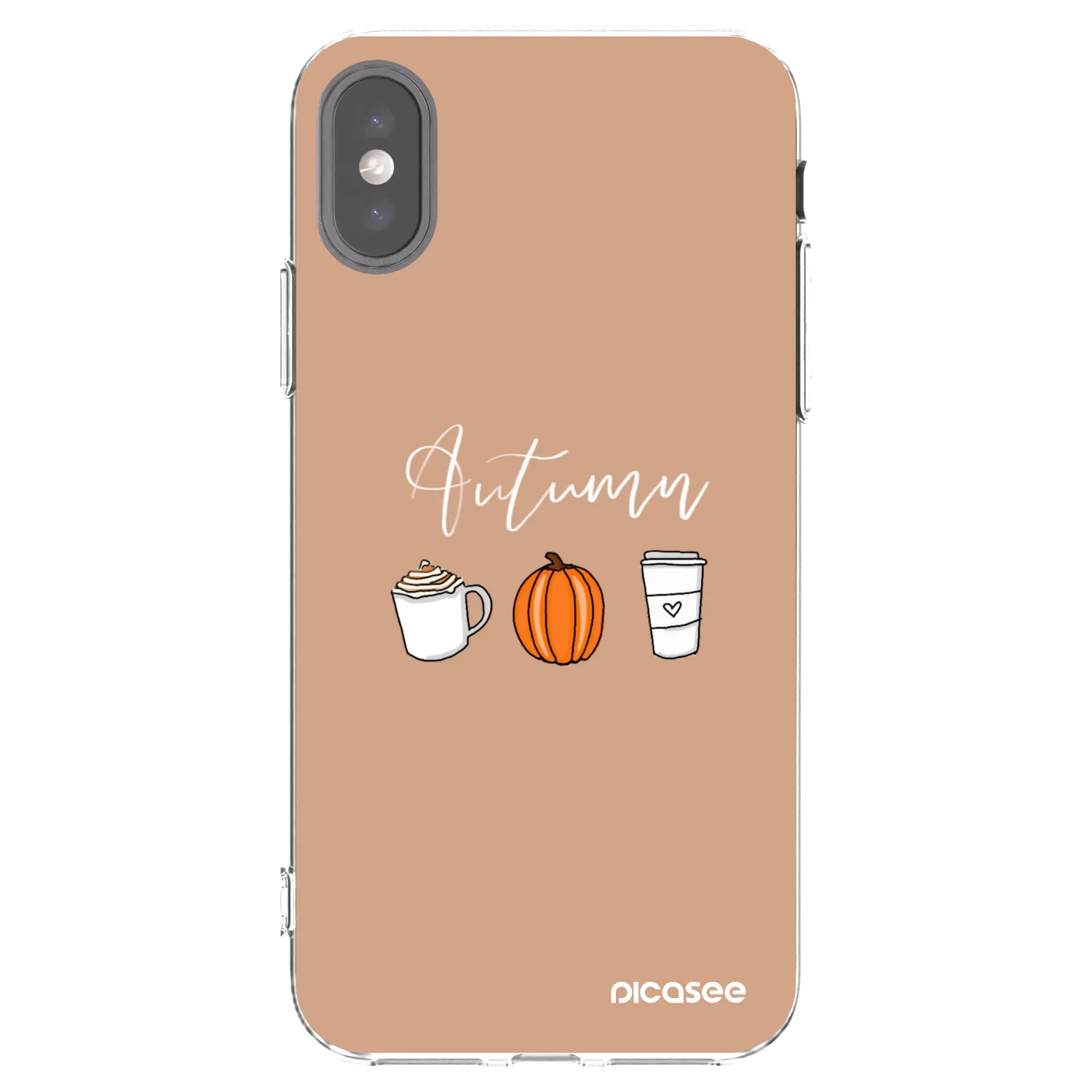 Picasee silikónový prehľadný obal pre Apple iPhone X/XS - Autumn