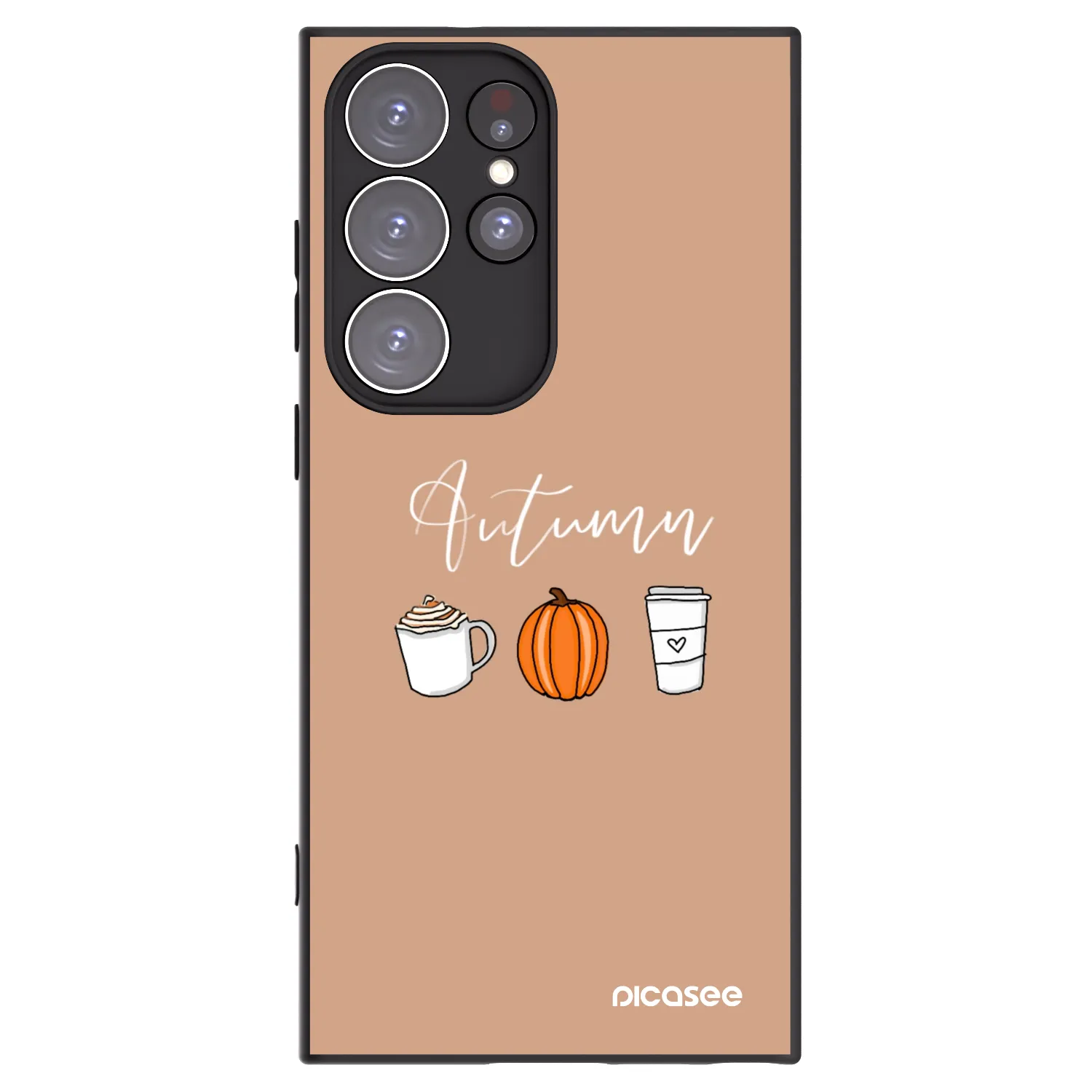 Picasee silikónový čierny obal pre Samsung Galaxy S23 Ultra 5G - Autumn