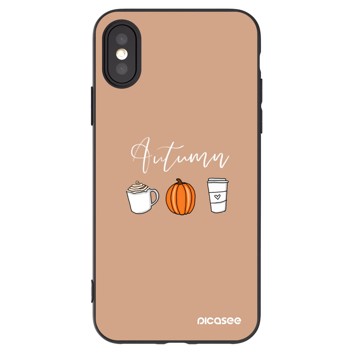 Picasee silikónový čierny obal pre Apple iPhone X/XS - Autumn