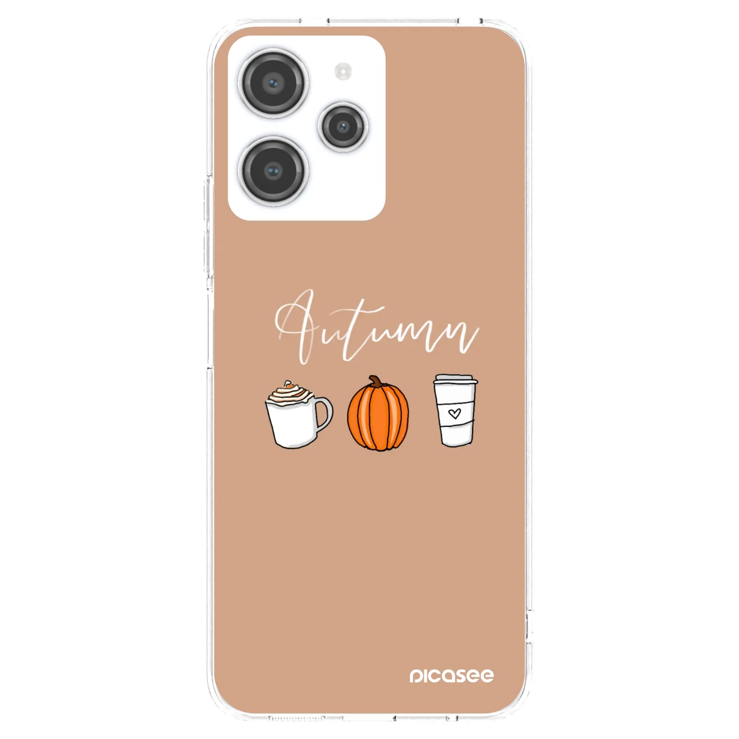 Picasee silikónový prehľadný obal pre Xiaomi Redmi 12 4G - Autumn