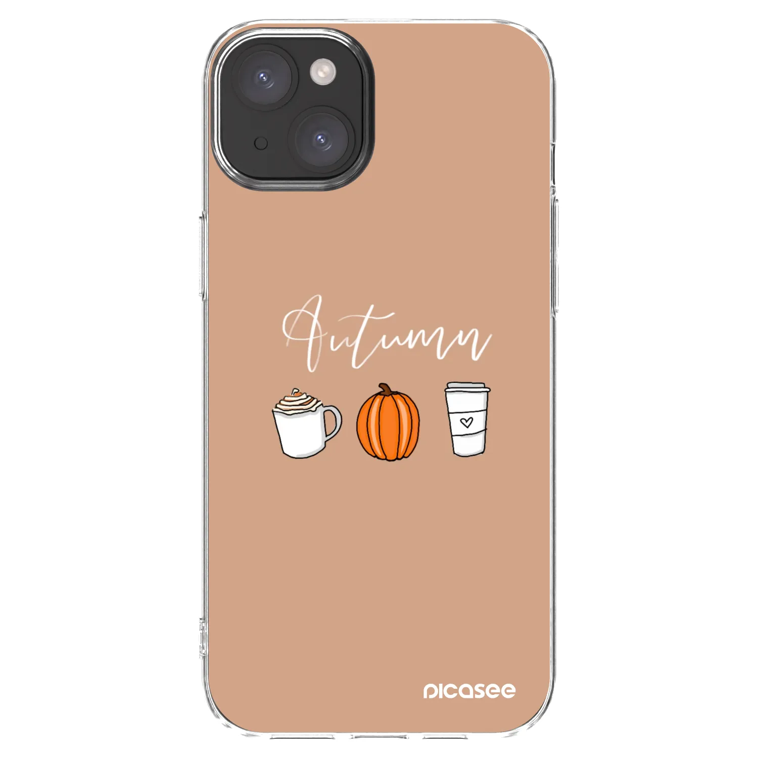 Picasee silikónový prehľadný obal pre Apple iPhone 15 Plus - Autumn