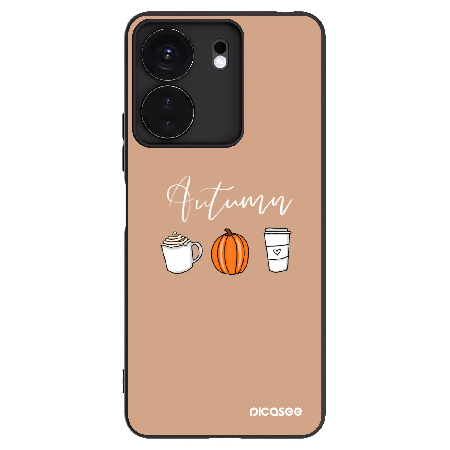Picasee silikónový čierny obal pre Xiaomi Redmi 13C 4G - Autumn