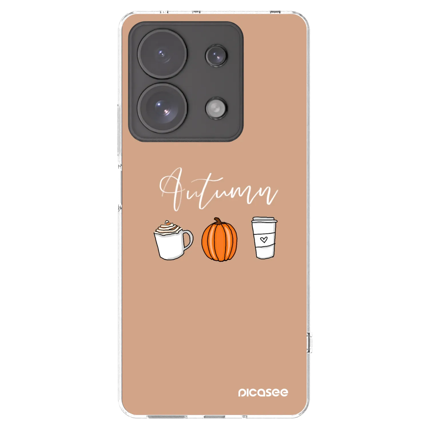 Picasee silikónový prehľadný obal pre Xiaomi Redmi Note 13 Pro 4G - Autumn