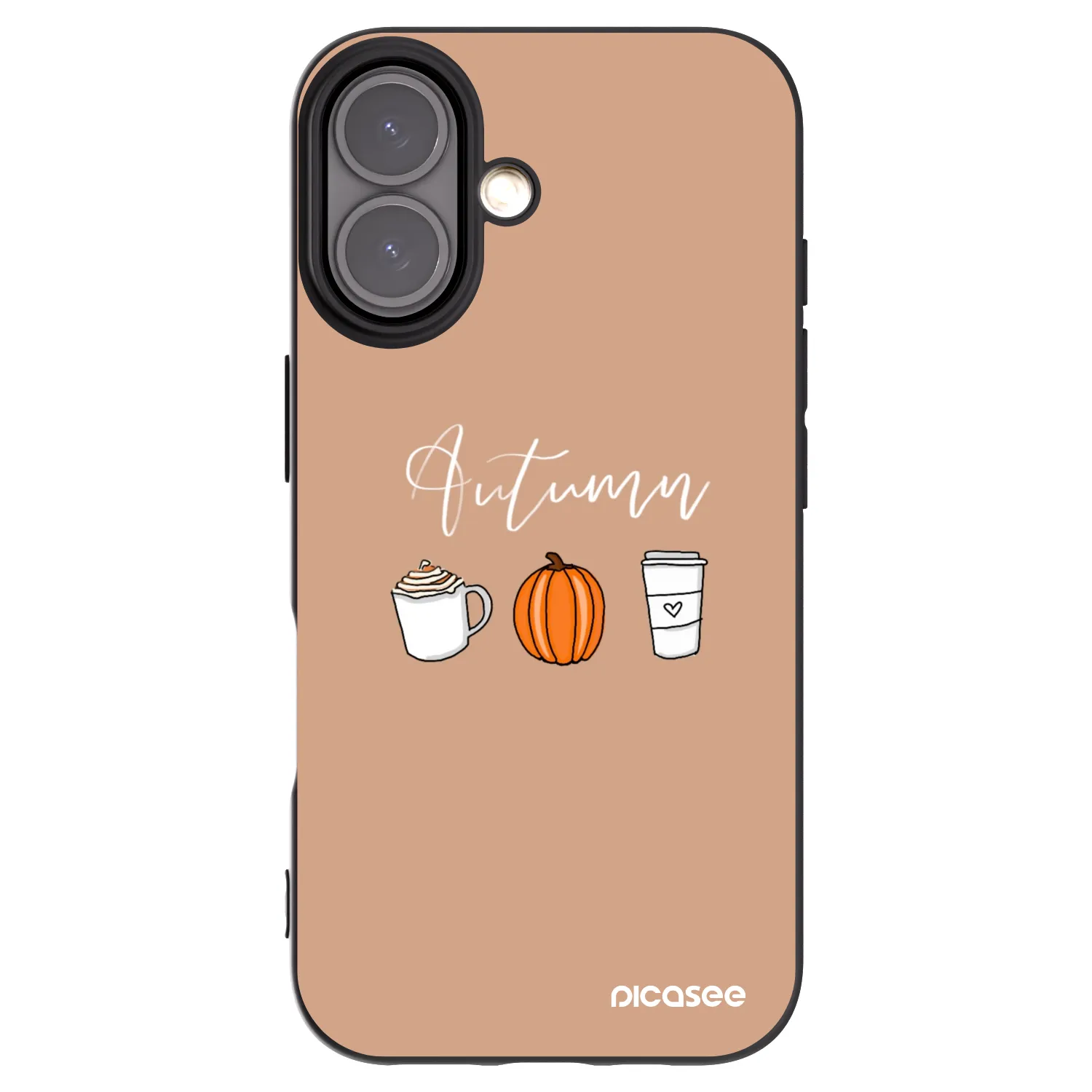 Picasee silikónový čierny obal pre Apple iPhone 16 - Autumn