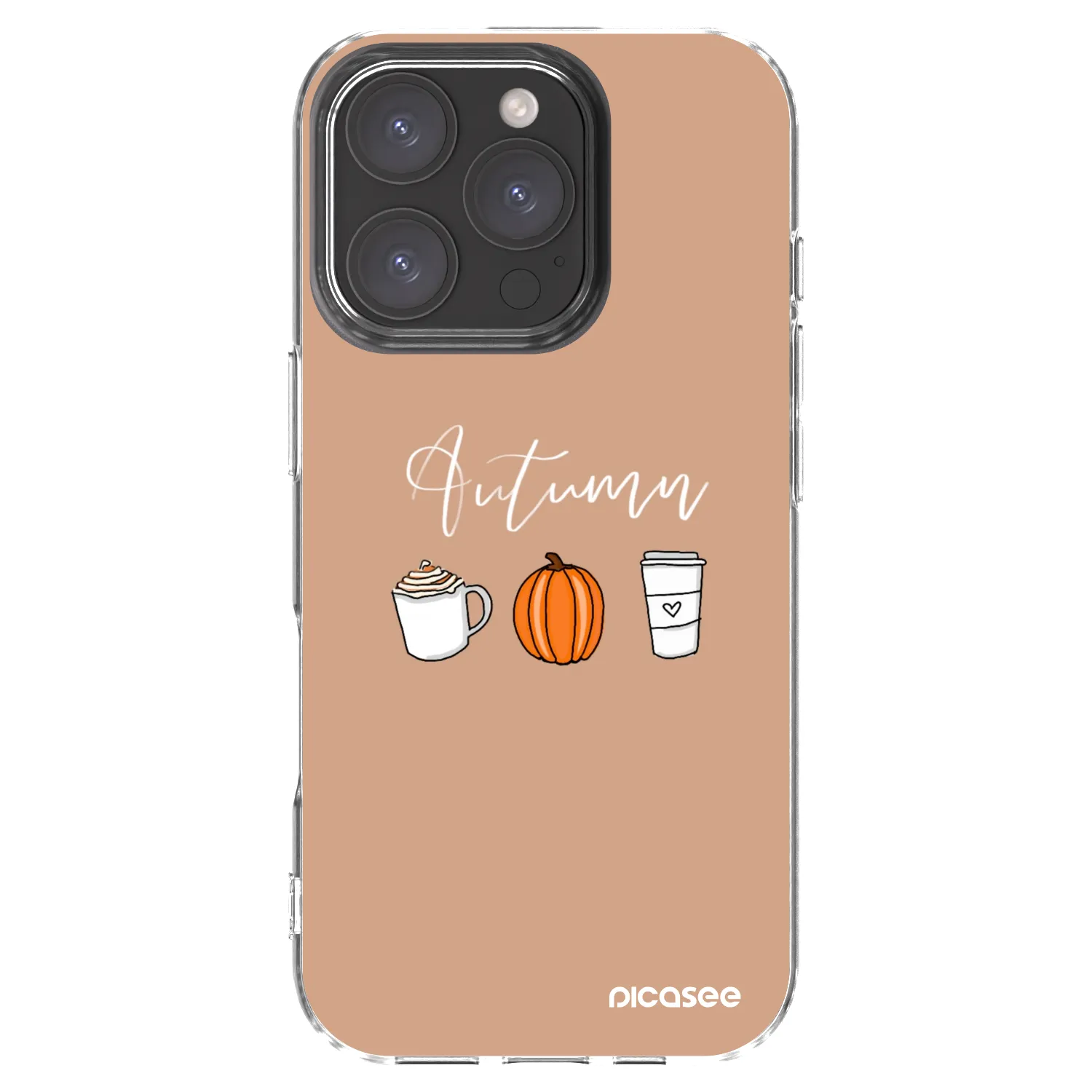 Picasee silikónový prehľadný obal pre Apple iPhone 16 Pro - Autumn