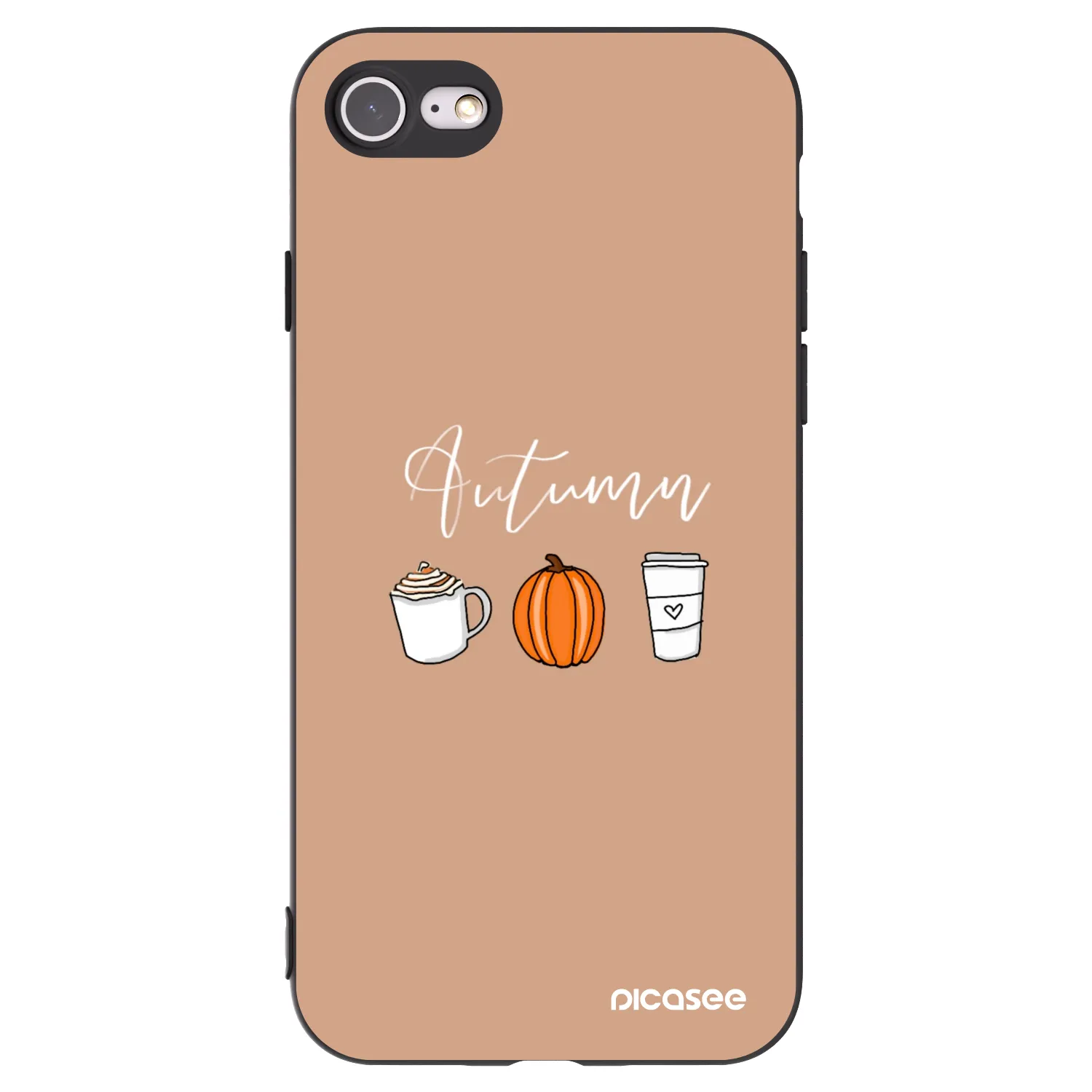 Picasee silikónový čierny obal pre Apple iPhone 8 - Autumn