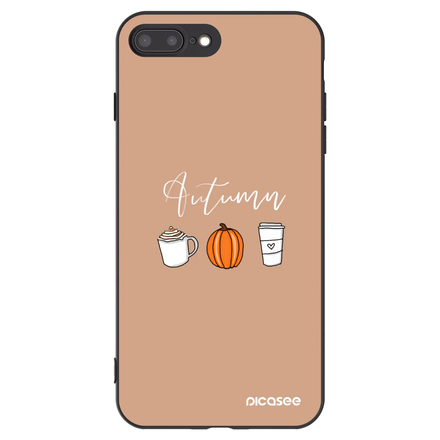Picasee silikónový čierny obal pre Apple iPhone 7 Plus - Autumn