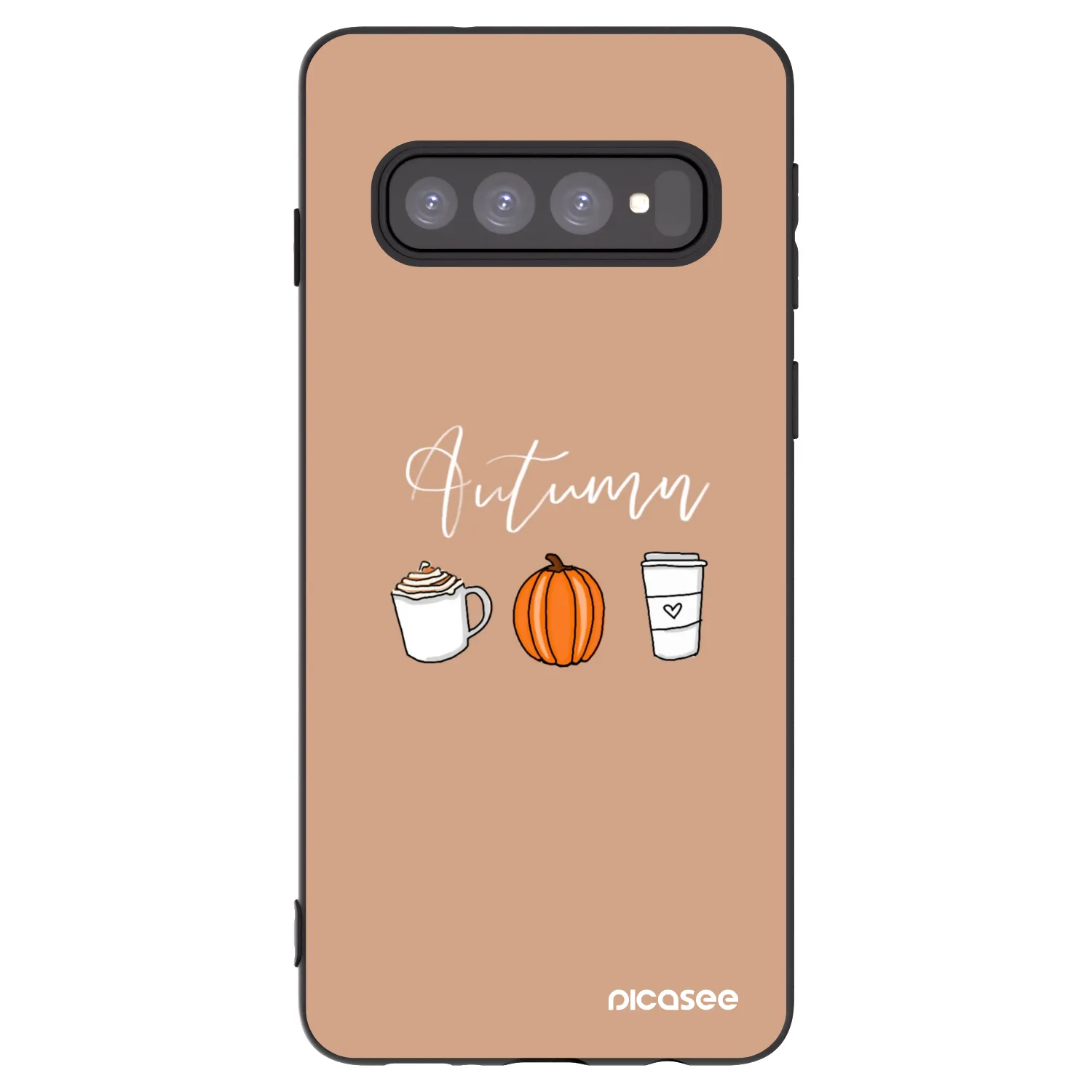 Picasee silikónový čierny obal pre Samsung Galaxy S10 G973 - Autumn