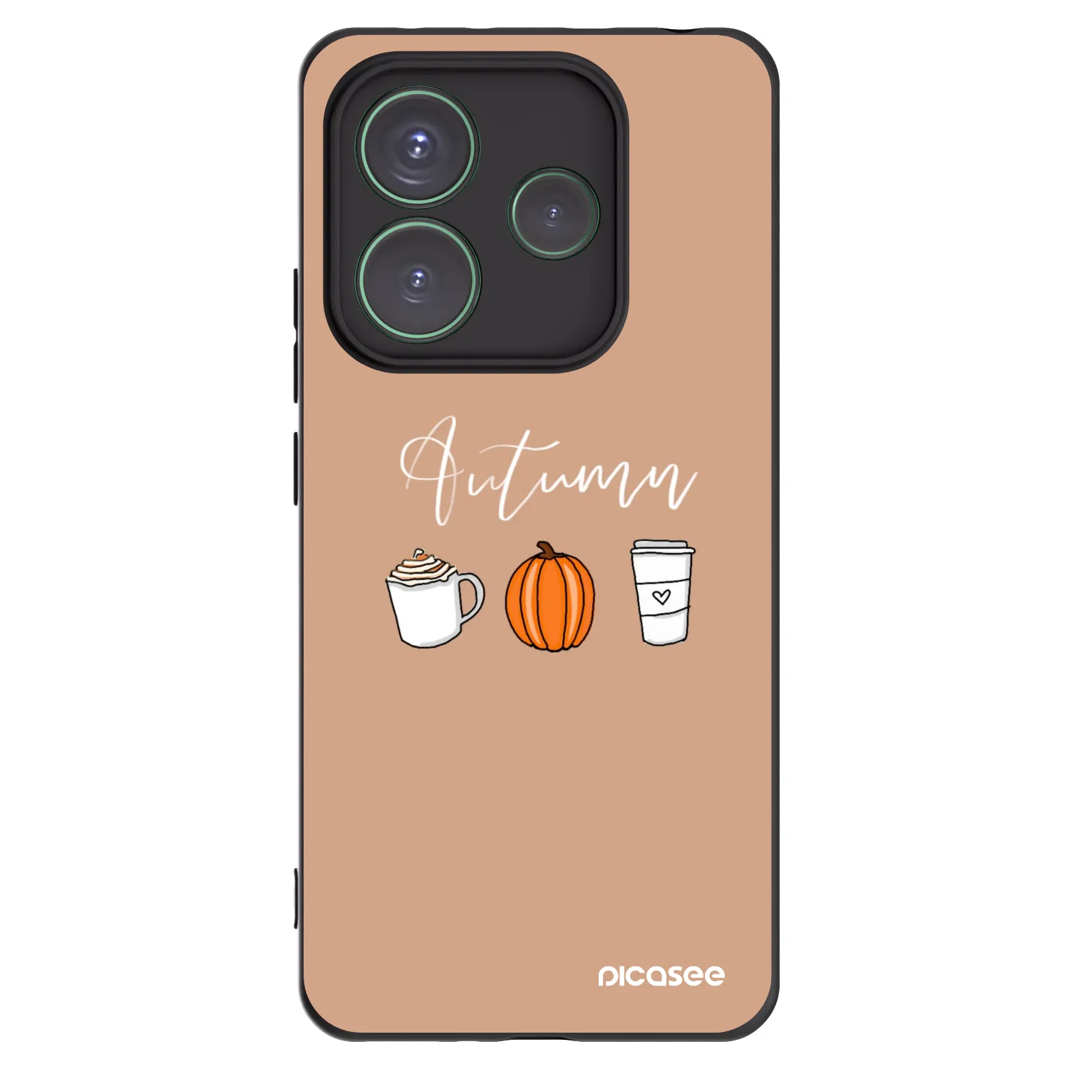 Picasee silikónový čierny obal pre Xiaomi Redmi Note 14 5G - Autumn