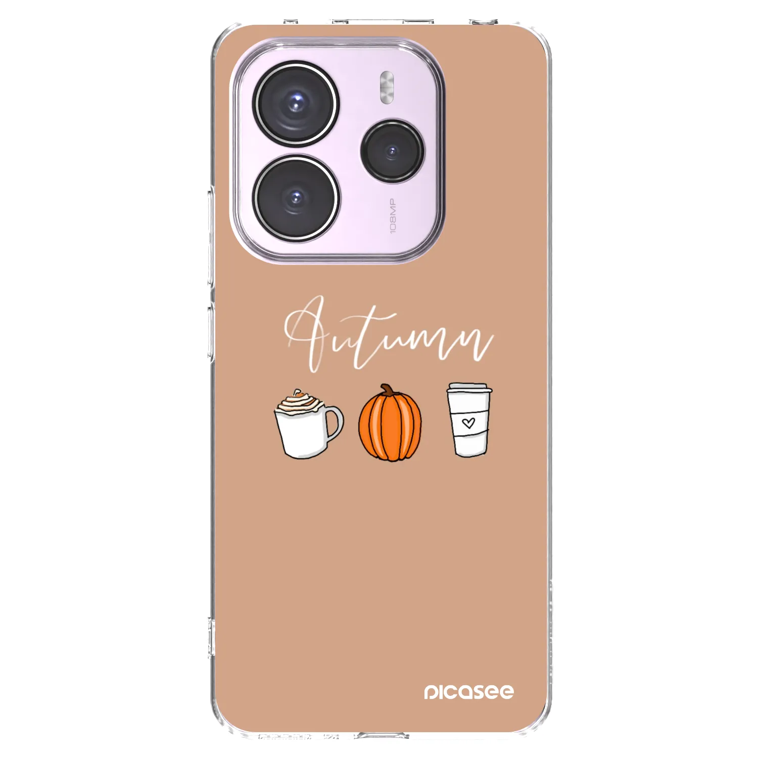 Picasee silikónový prehľadný obal pre Xiaomi Redmi Note 14 5G - Autumn